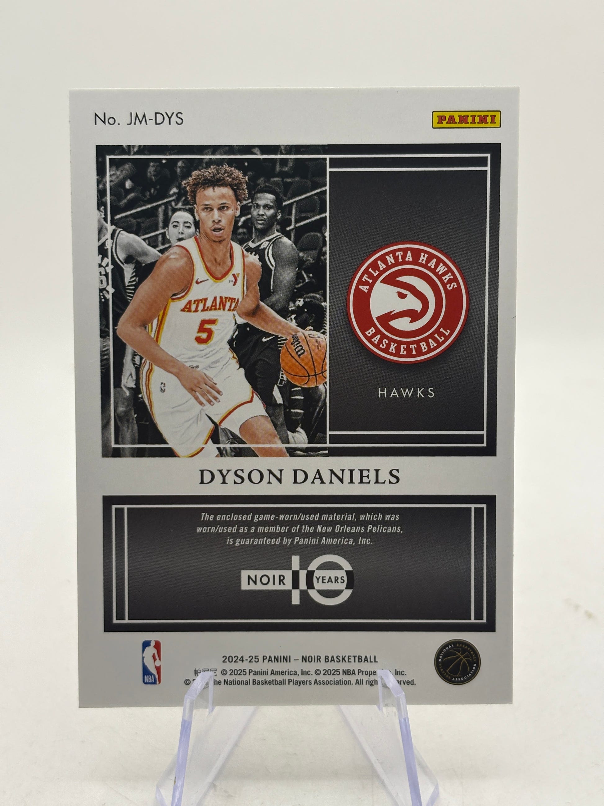 2024-25 Panini Noir Basketball - Dyson Daniels #JM-DYS Patch /99 MISCUT FRENLY BRICKS - Open 7 Days image 2