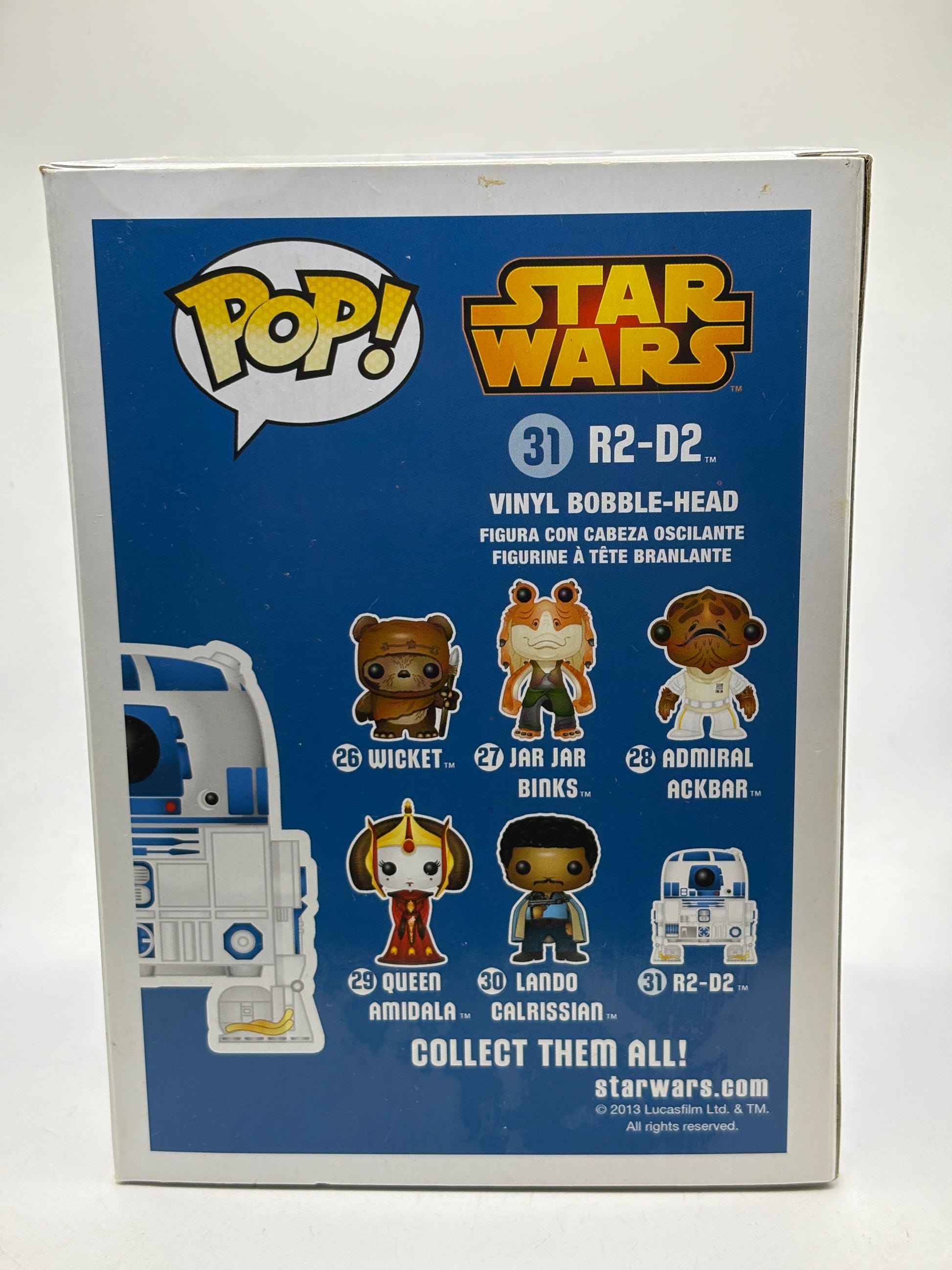 Funko POP! Star Wars #31 R2-D2 Vinyl Bobble-Head Blue Box image 3