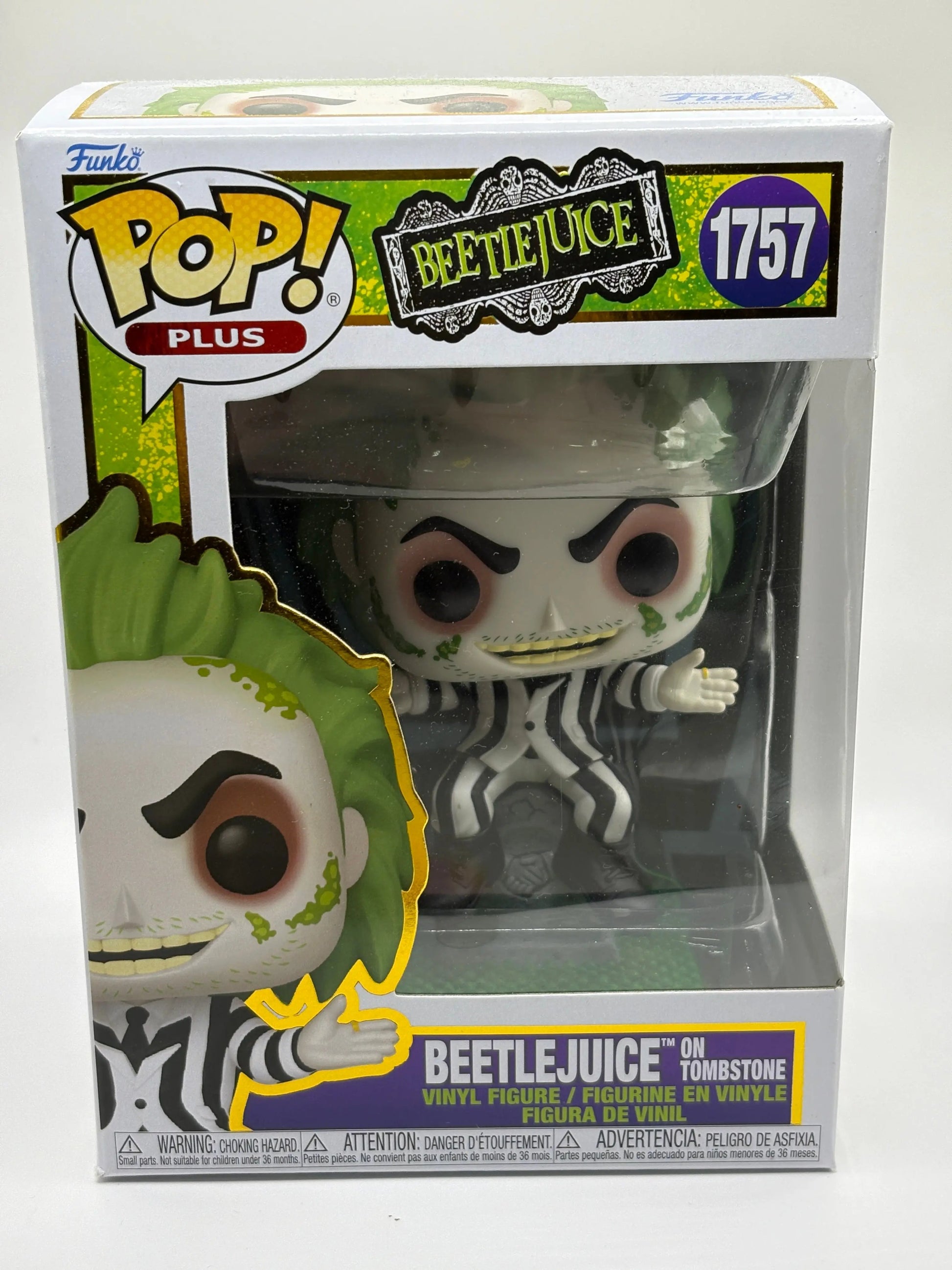 Funko POP! Plus Beetlejuice #1757 Beetlejuice on Tombstone FRENLY BRICKS - Open 7 Days