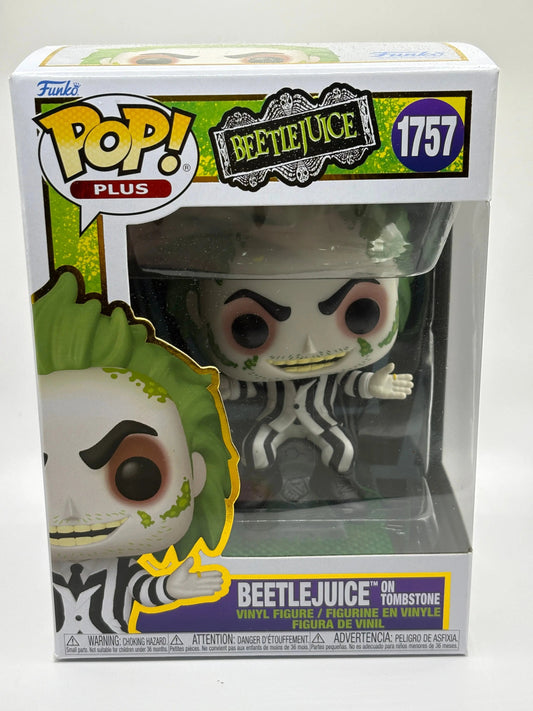 Funko POP! Plus Beetlejuice #1757 Beetlejuice on Tombstone FRENLY BRICKS - Open 7 Days