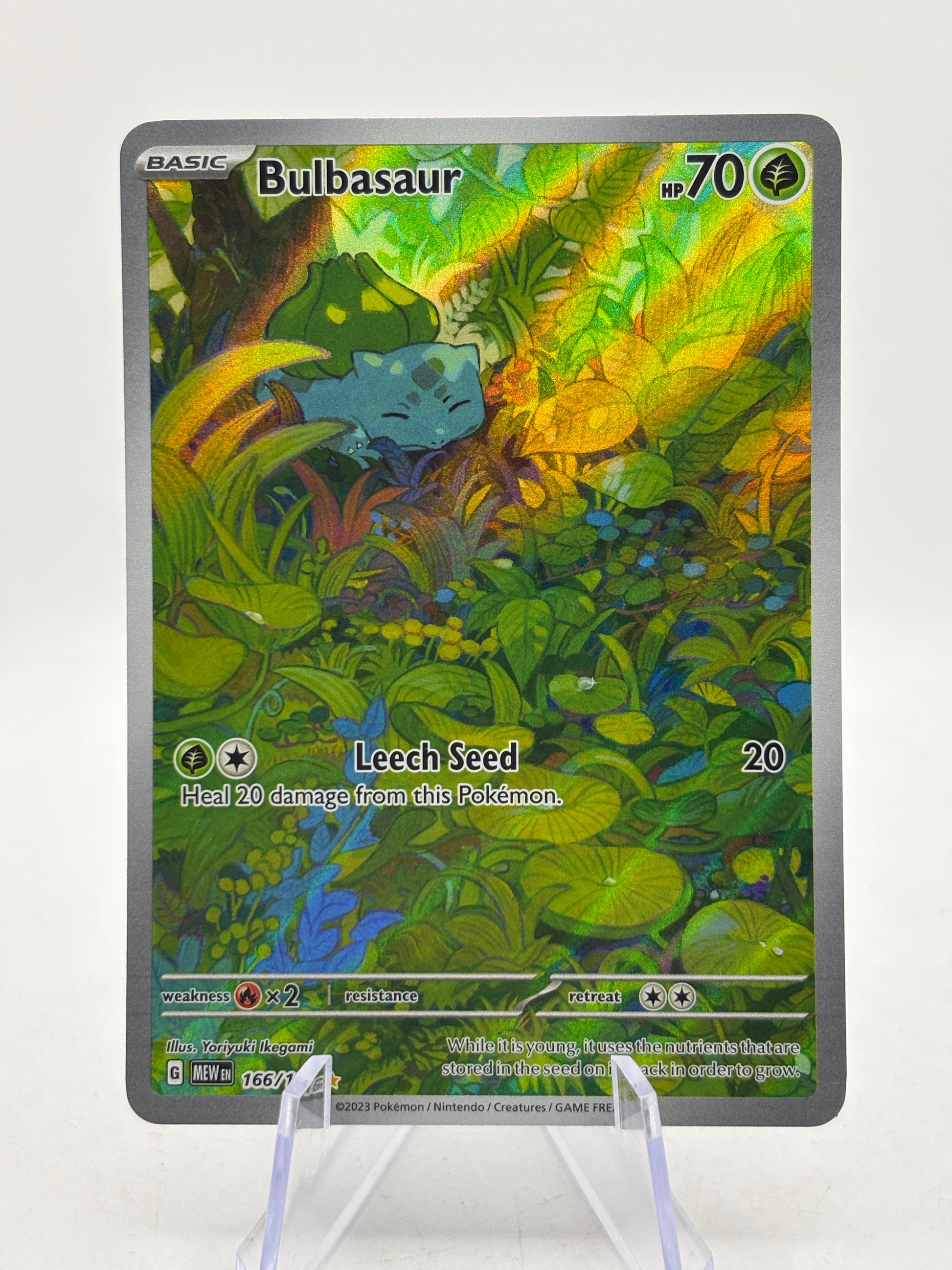 Pokemon TCG 151 MEW - Bulbasaur 166/165 Illustration Rare LP