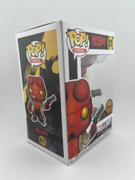 Funko Pop! Vinyl: Hellboy - Hellboy (w/ Jacket) (Chase) #01 +combinedshipping FRENLY BRICKS - Open 7 Days