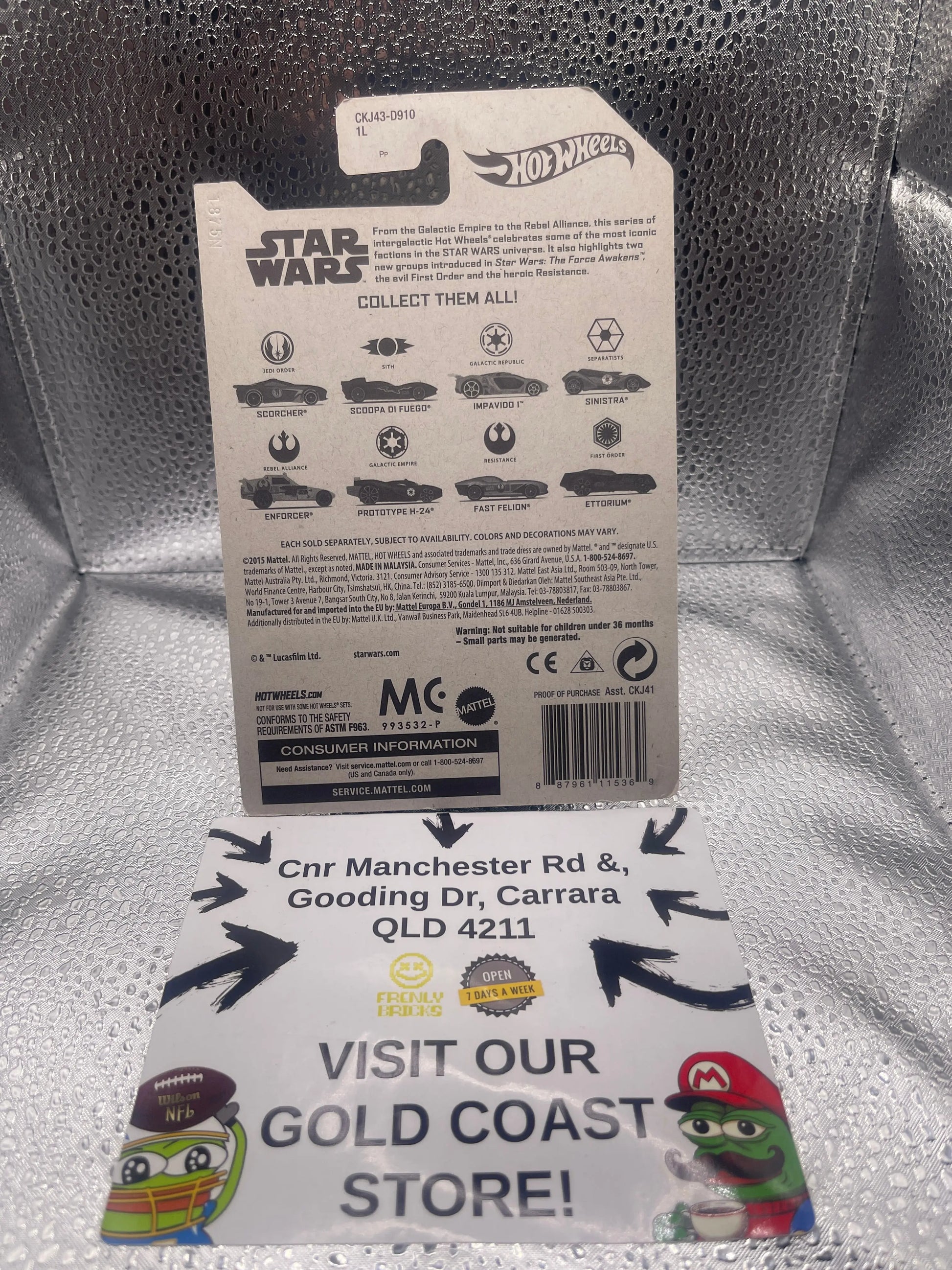 Hot Wheels Star Wars Galactic Empire Prototype H-24 6/8 FRENLY BRICKS - Open 7 Days