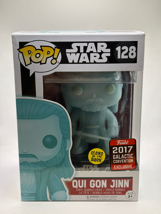 Funko POP! Star Wars #128 Qui Gon Jinn 2017 Galactic Convention Glow (1)