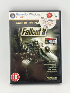 Windows PC Game - Fallout 3 Game of the Year Edition With Manual Video Game