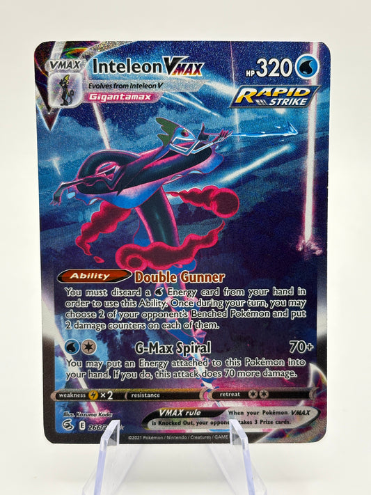 Pokemon TCG Fusion Strike - Inteleon VMAX 266/264 Alternate Art Secret Rare LP FRENLY BRICKS - Open 7 Days