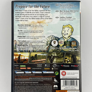 Windows PC Game - Fallout 3 Game of the Year Edition With Manual Video Game FRENLY BRICKS - Open 7 Days