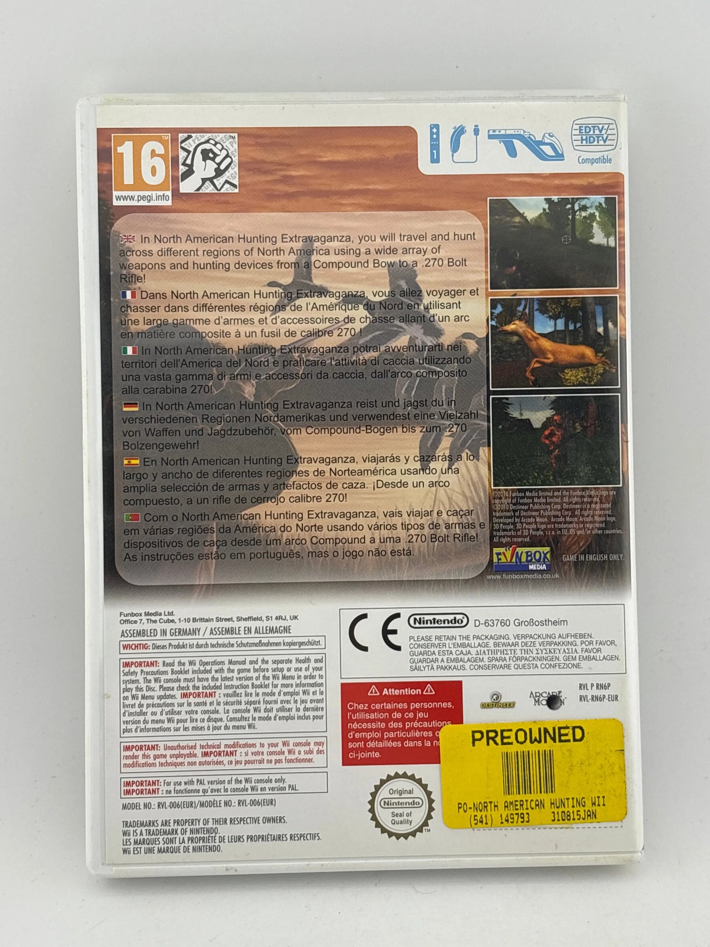 Nintendo Wii - Wii North American Hunting Extravaganza Video Game With Manual FRENLY BRICKS - Open 7 Days