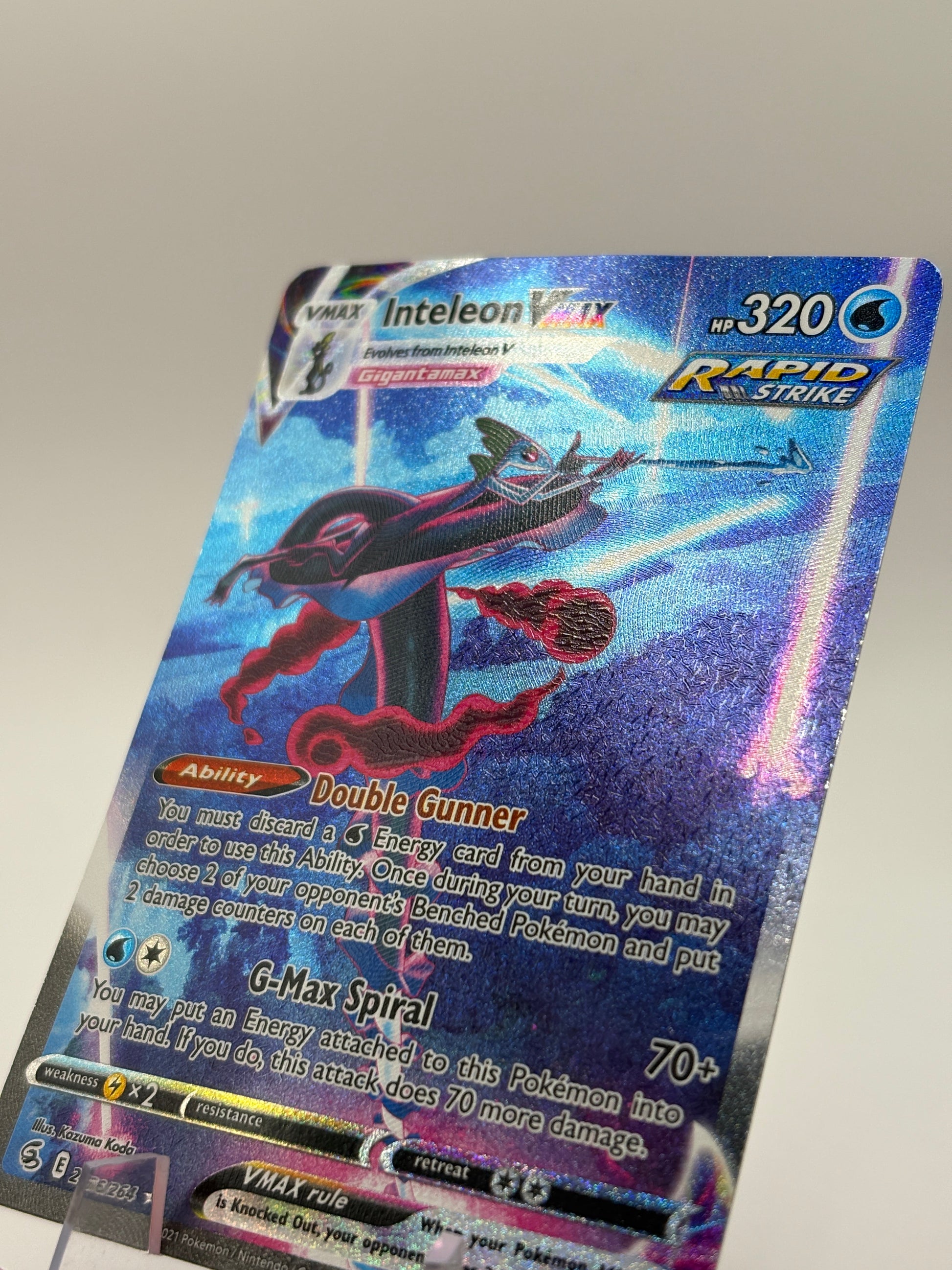 Pokemon TCG Fusion Strike - Inteleon VMAX 266/264 Alternate Art Secret Rare LP FRENLY BRICKS - Open 7 Days