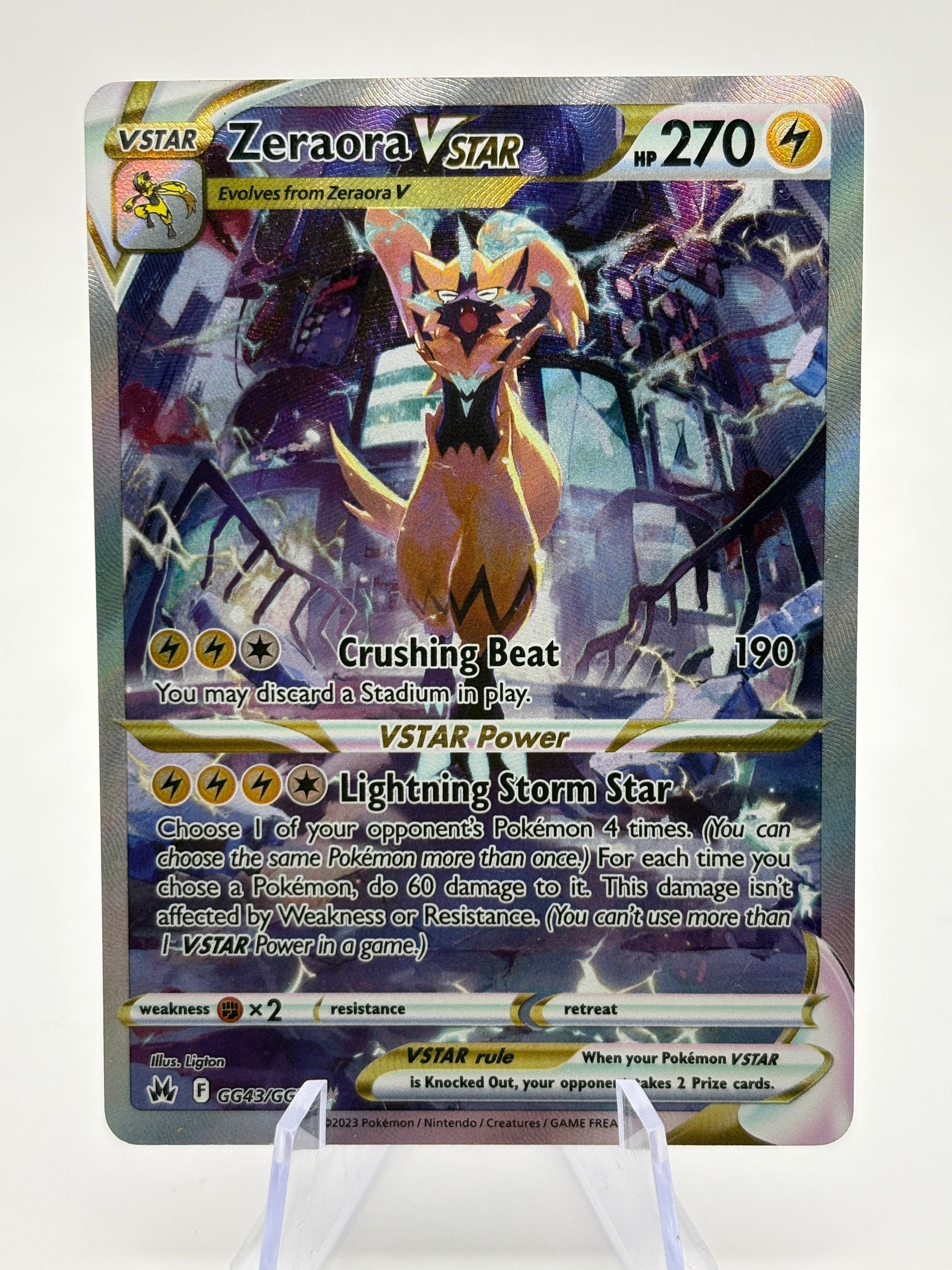 Pokemon TCG Crown Zenith - Zeraora VSTAR GG43/GG70 NM FRENLY BRICKS - Open 7 Days