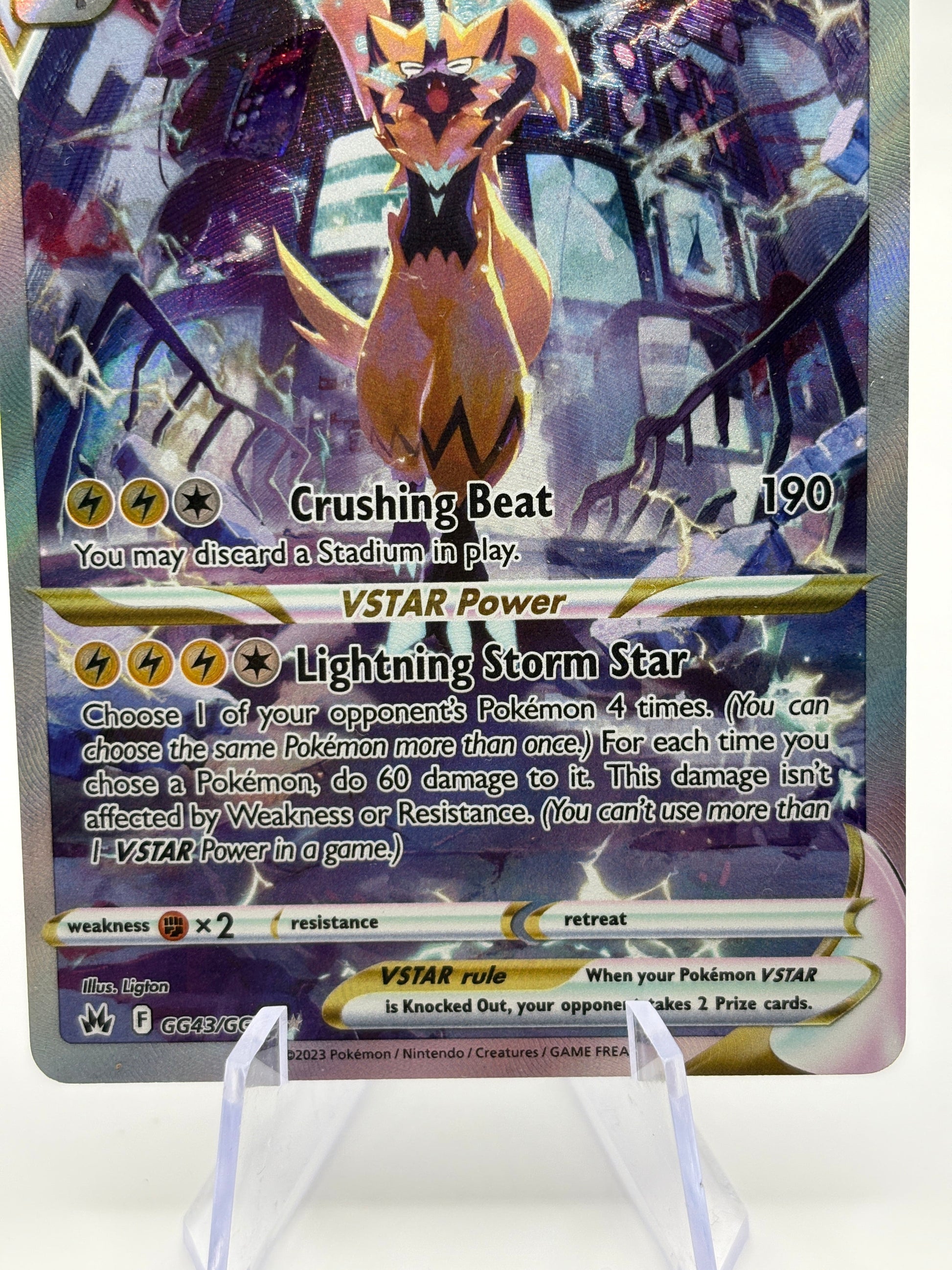 Pokemon TCG Crown Zenith - Zeraora VSTAR GG43/GG70 NM FRENLY BRICKS - Open 7 Days