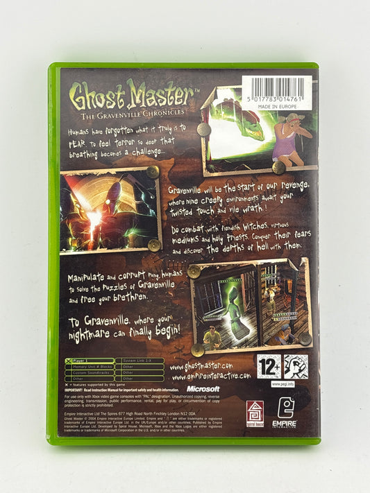 Xbox Video Game - Ghost Master The Gravenville Chronicles Game & Manual