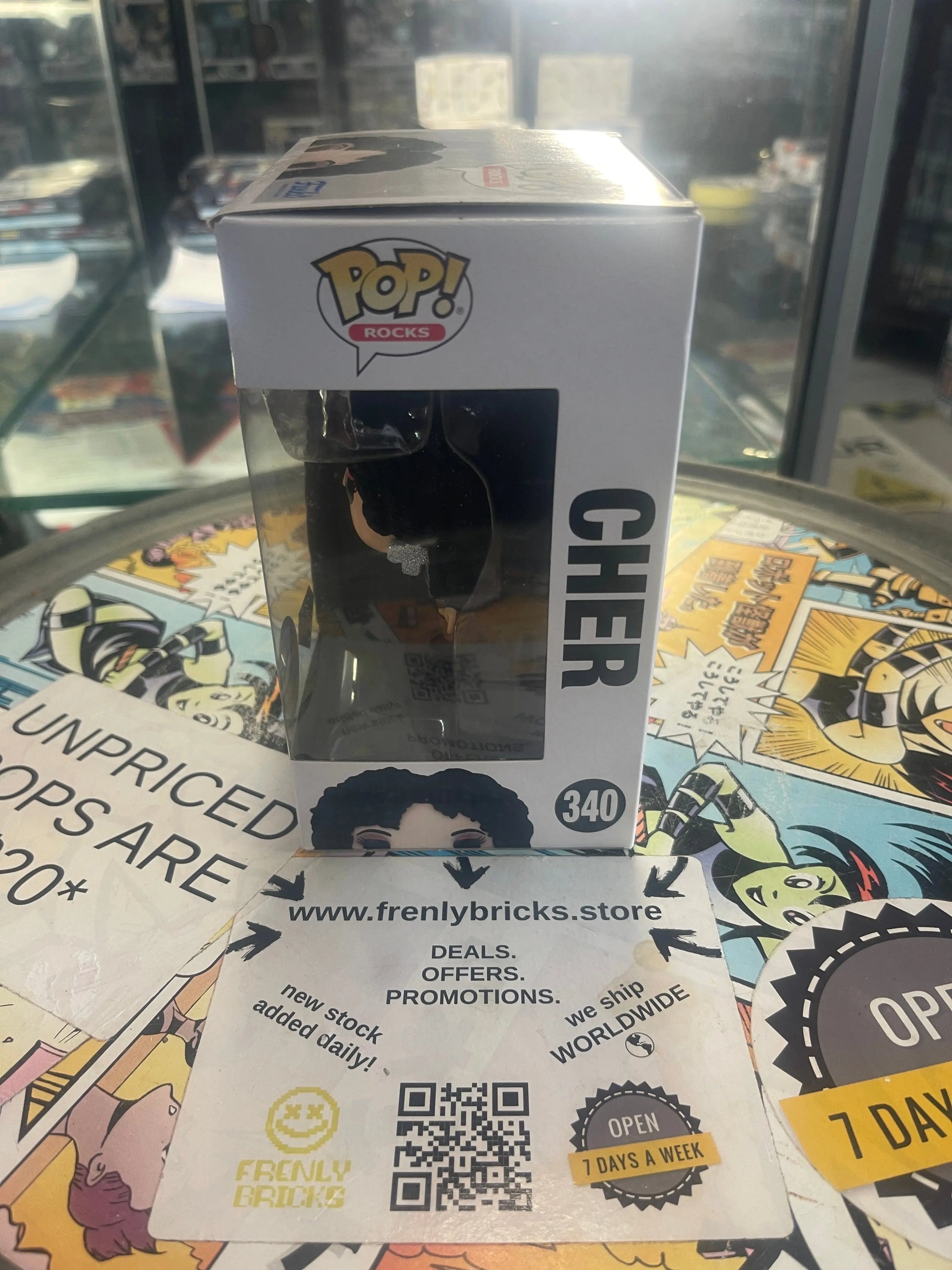 Funko POP! Rocks - CHER #340 Diamond glitter exclusive FRENLY BRICKS - Open 7 Days