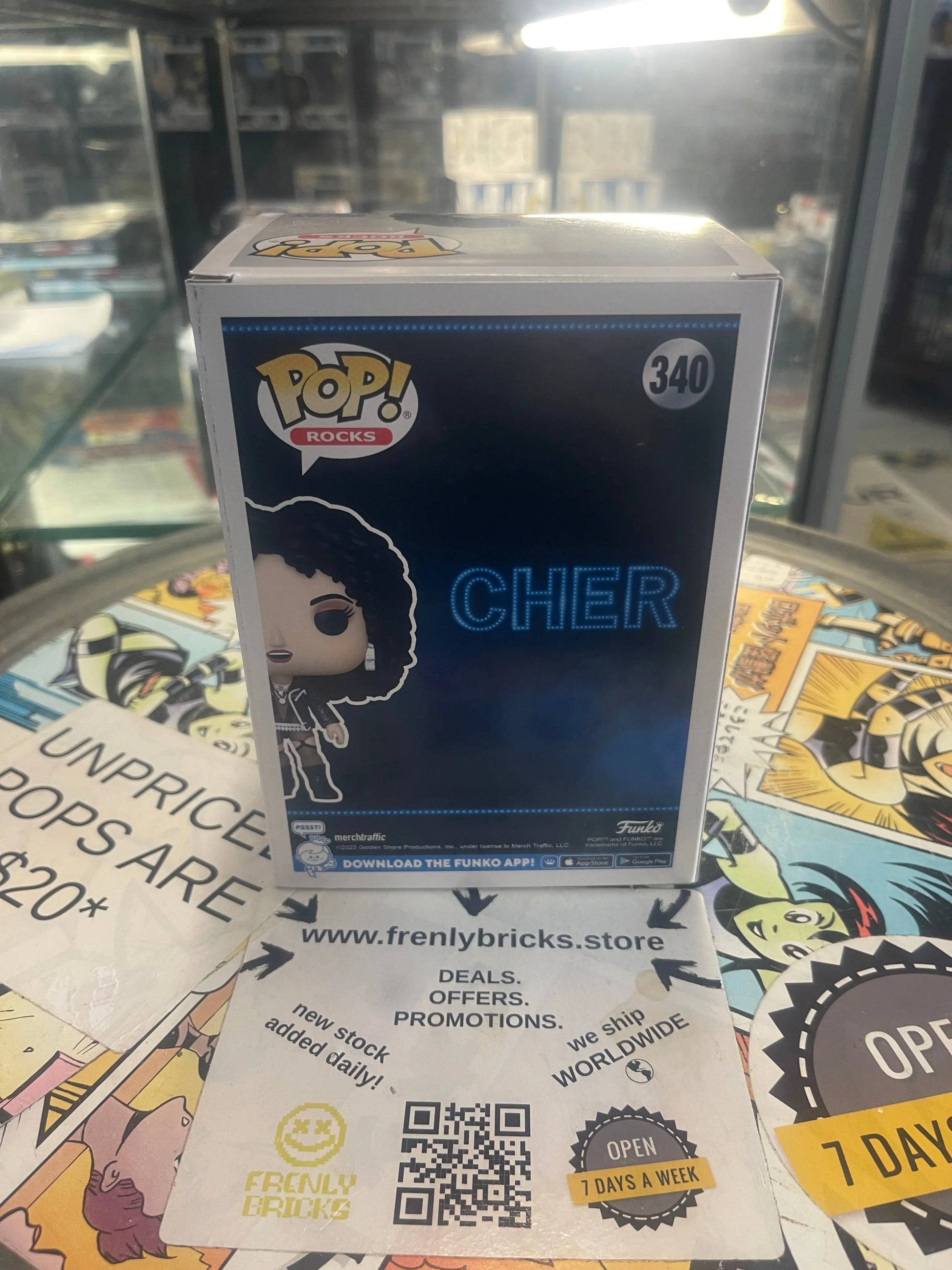 Funko POP! Rocks - CHER #340 Diamond glitter exclusive FRENLY BRICKS - Open 7 Days