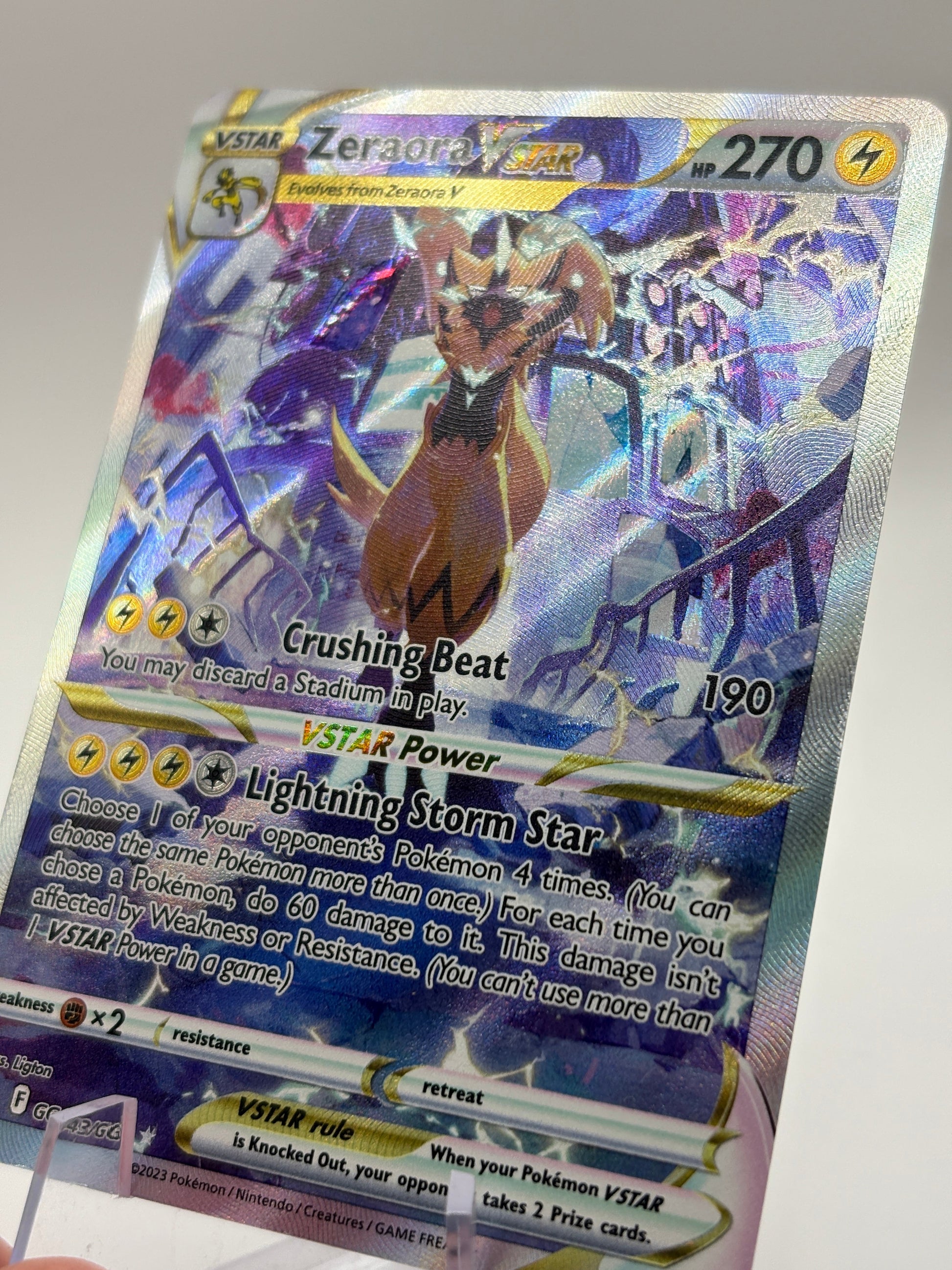 Pokemon TCG Crown Zenith - Zeraora VSTAR GG43/GG70 NM FRENLY BRICKS - Open 7 Days