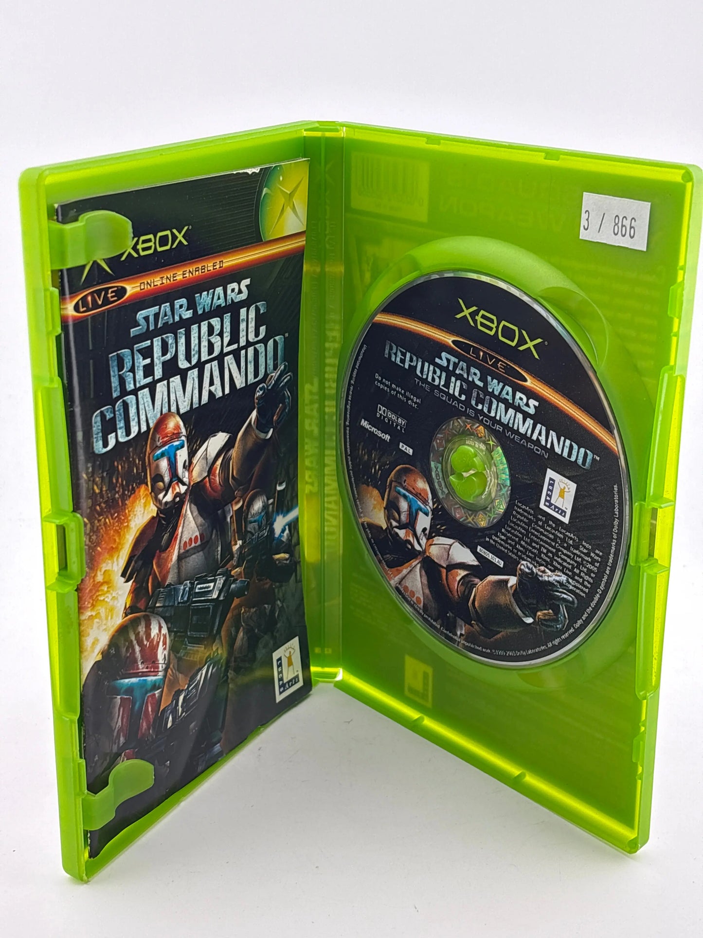 2005 Xbox Video Game - Star Wars Republic Commando with Manuals FRENLY BRICKS - Open 7 Days