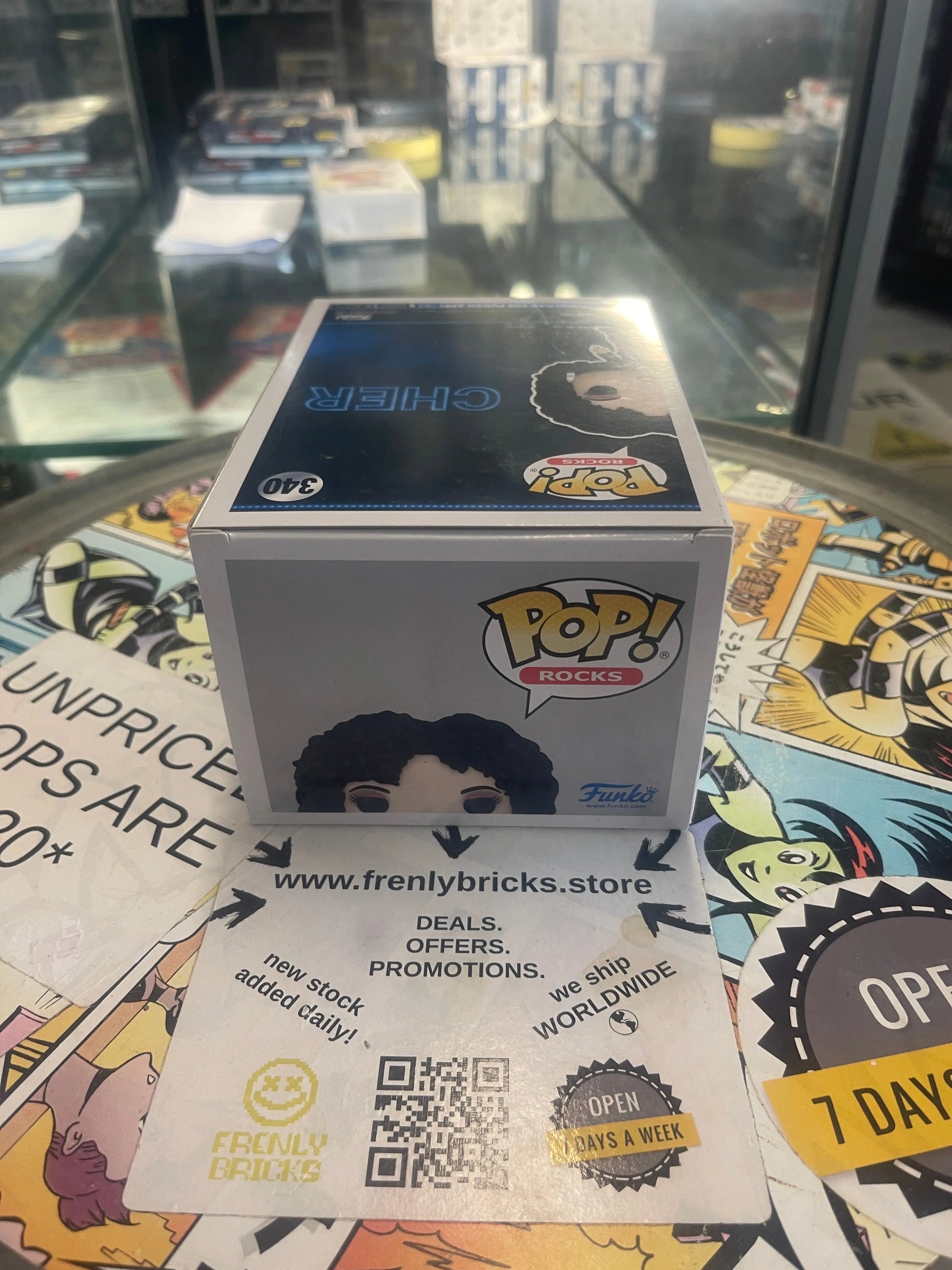 Funko POP! Rocks - CHER #340 Diamond glitter exclusive FRENLY BRICKS - Open 7 Days