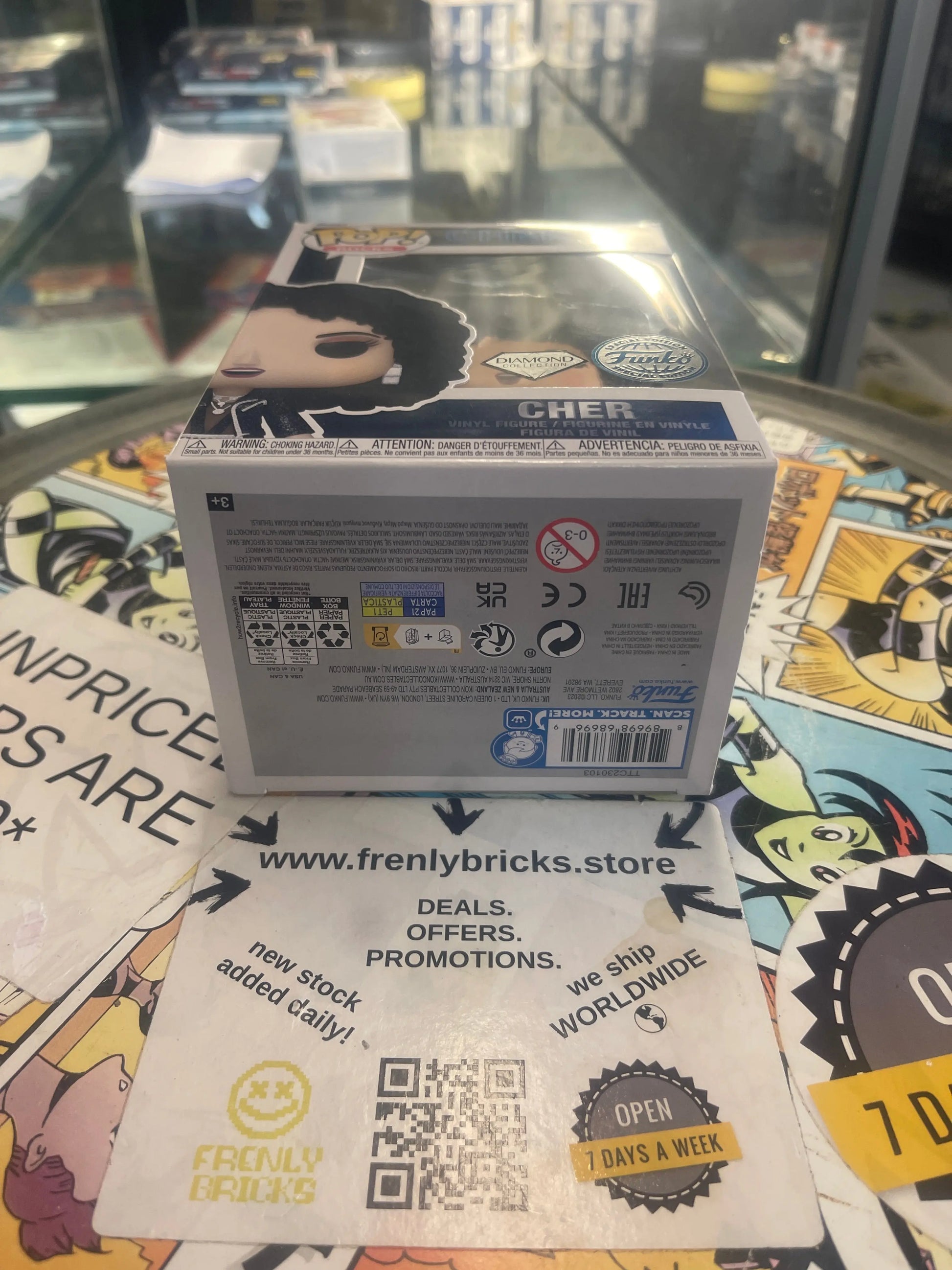 Funko POP! Rocks - CHER #340 Diamond glitter exclusive FRENLY BRICKS - Open 7 Days
