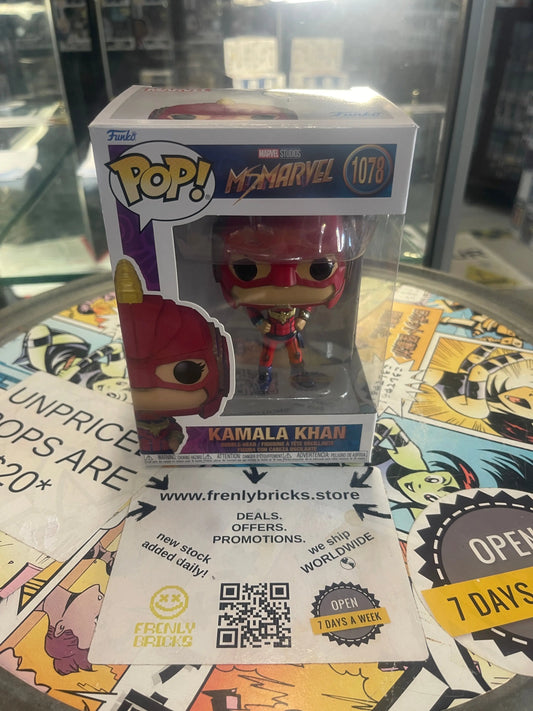 Funko POP Marvel Ms Marvel #1078 Kamala Khan FRENLY BRICKS - Open 7 Days