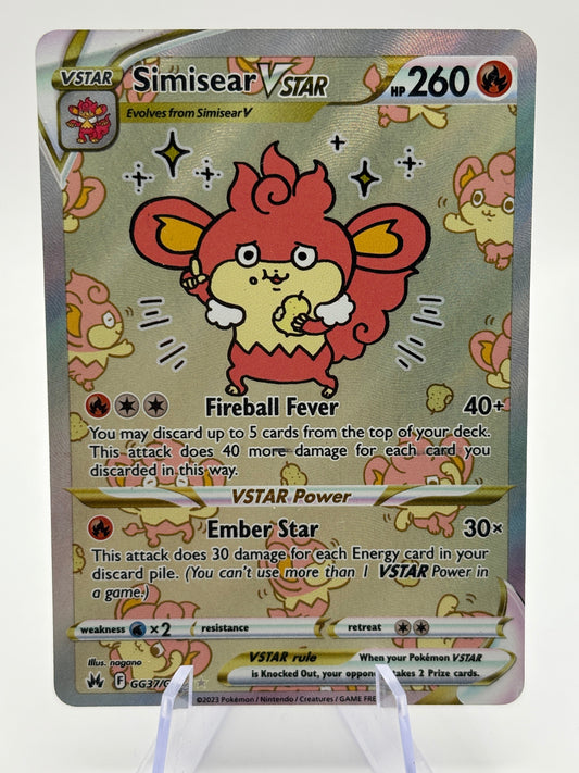 Pokemon TCG Crown Zenith - Simisear VSTAR GG37/GG70 LP FRENLY BRICKS - Open 7 Days