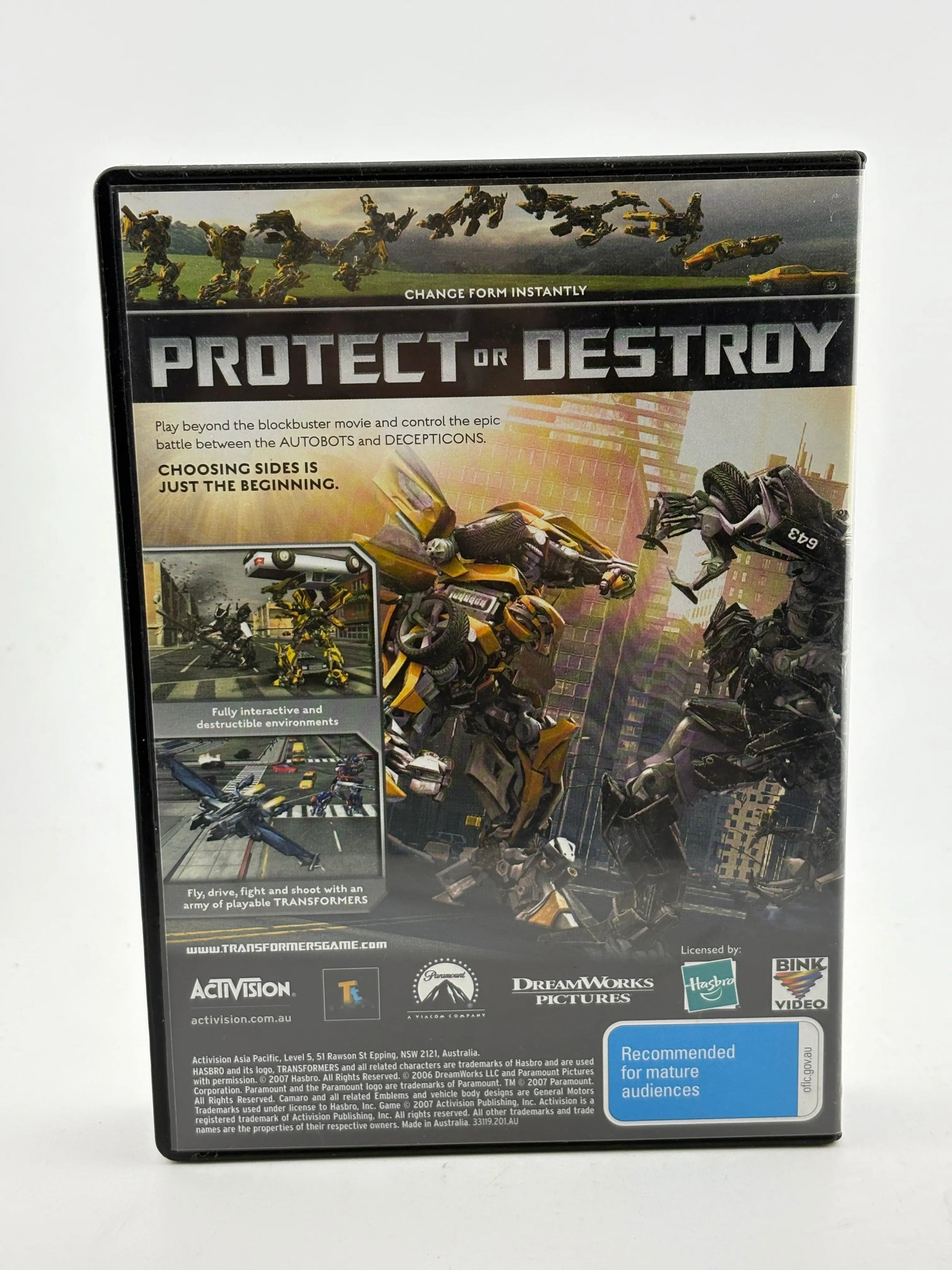 PC Game - Transformers The Game 2007 CD Video Game with Manual (Big Box) FRENLY BRICKS - Open 7 Days