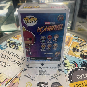 Funko POP Marvel Ms Marvel #1078 Kamala Khan FRENLY BRICKS - Open 7 Days