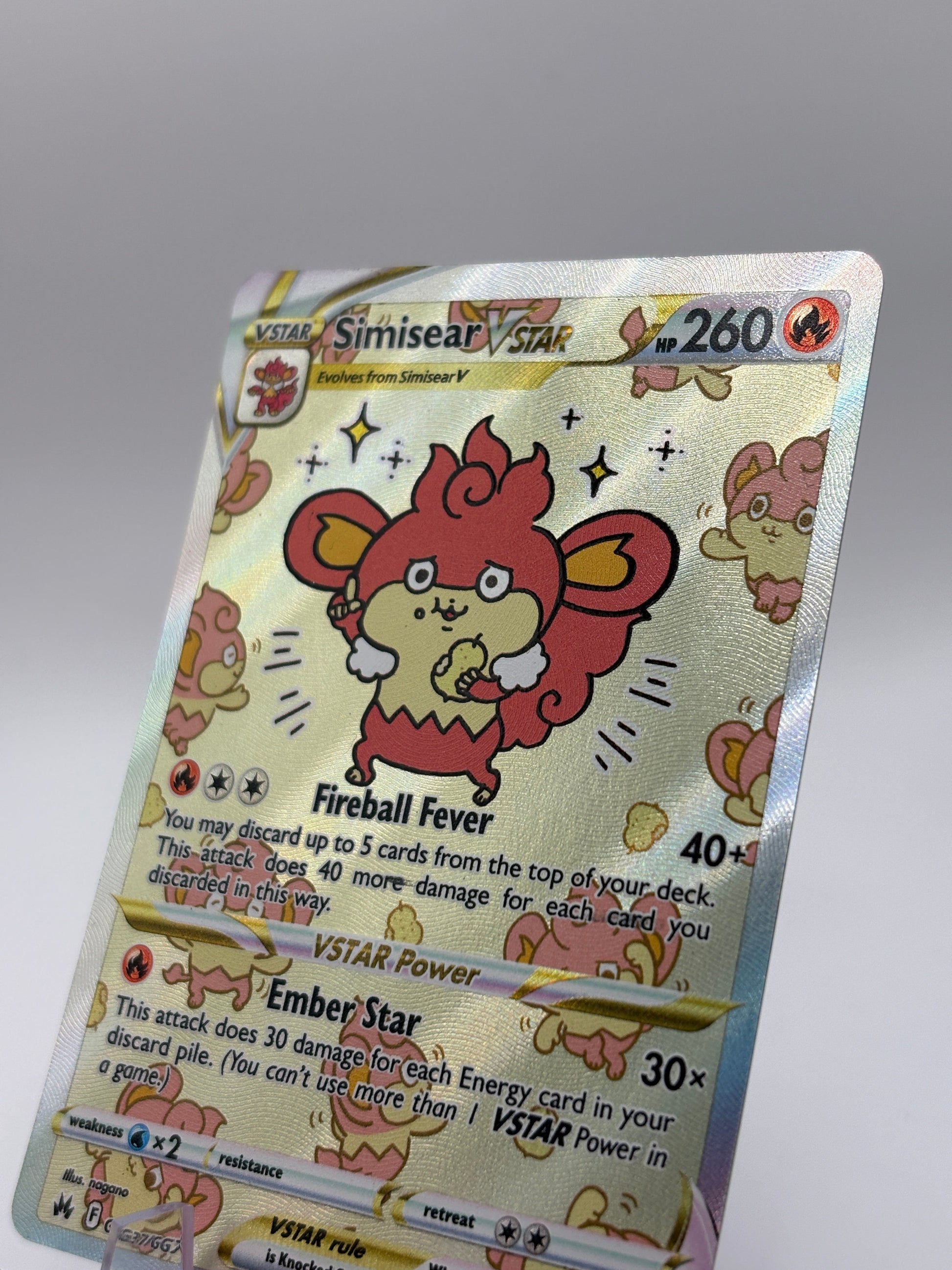 Pokemon TCG Crown Zenith - Simisear VSTAR GG37/GG70 LP FRENLY BRICKS - Open 7 Days
