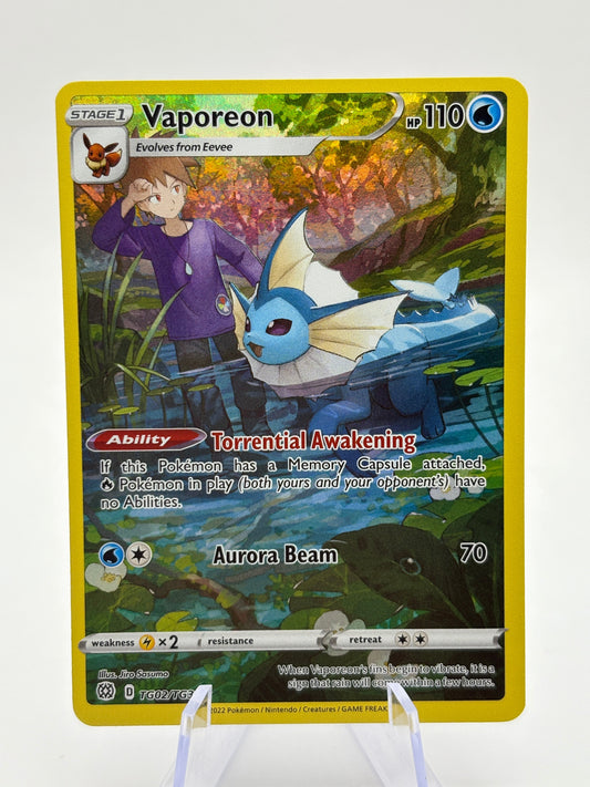 Pokemon TCG Brilliant Stars - Vaporeon TG02/TG30 NM *Bottom Heavy FRENLY BRICKS - Open 7 Days