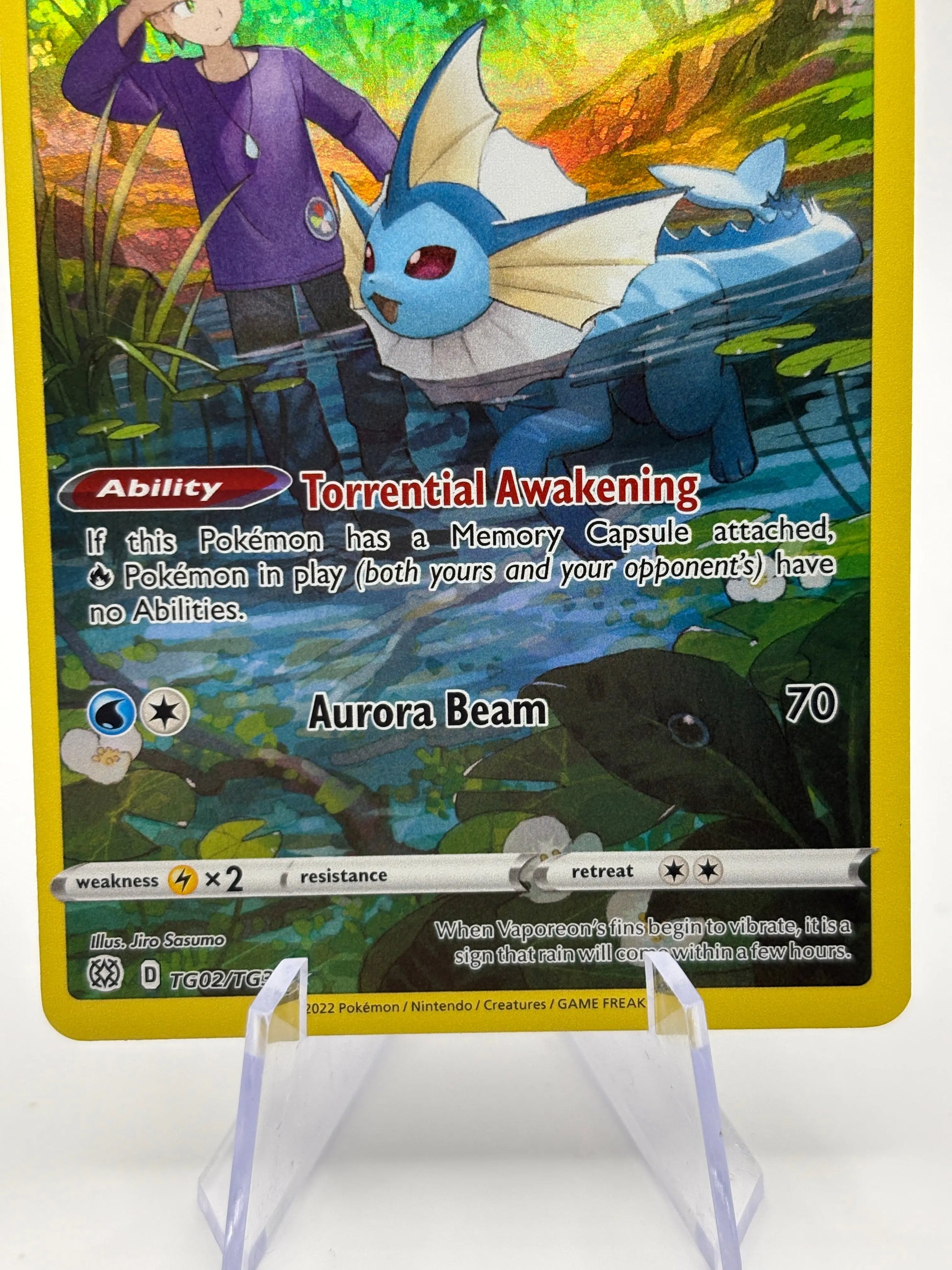 Pokemon TCG Brilliant Stars - Vaporeon TG02/TG30 NM *Bottom Heavy FRENLY BRICKS - Open 7 Days