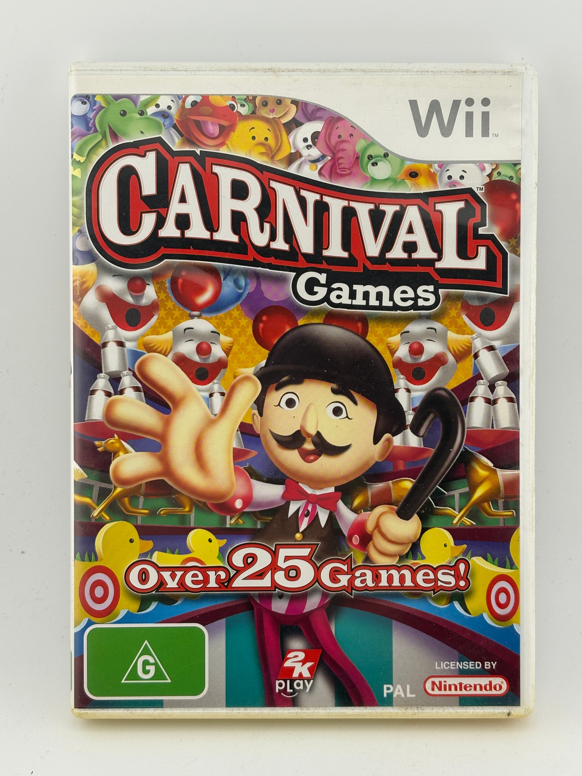 2007 Nintendo Wii - Carnival Games Complete with Manual