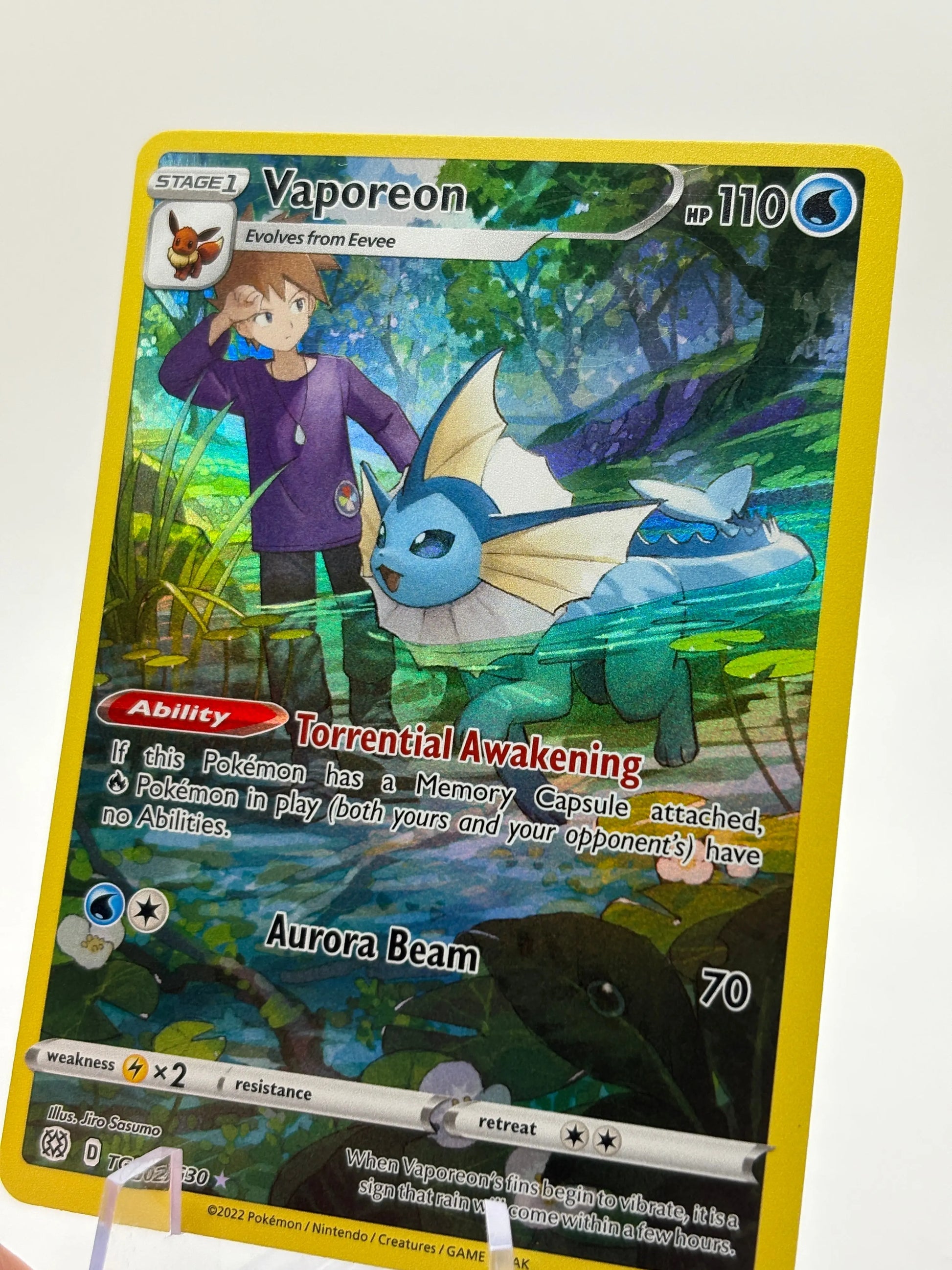 Pokemon TCG Brilliant Stars - Vaporeon TG02/TG30 NM *Bottom Heavy FRENLY BRICKS - Open 7 Days