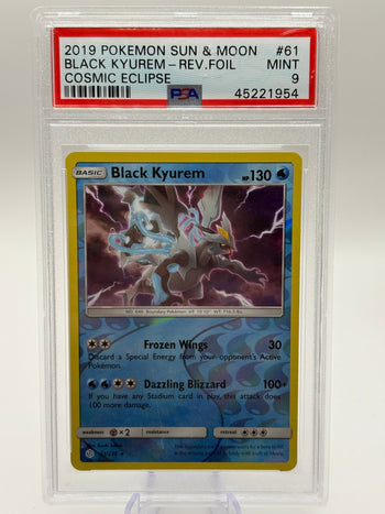 Pokemon TCG Cosmic Eclipse - Black Kyurem 61/236 Reverse Holo PSA 9 FRENLY BRICKS - Open 7 Days