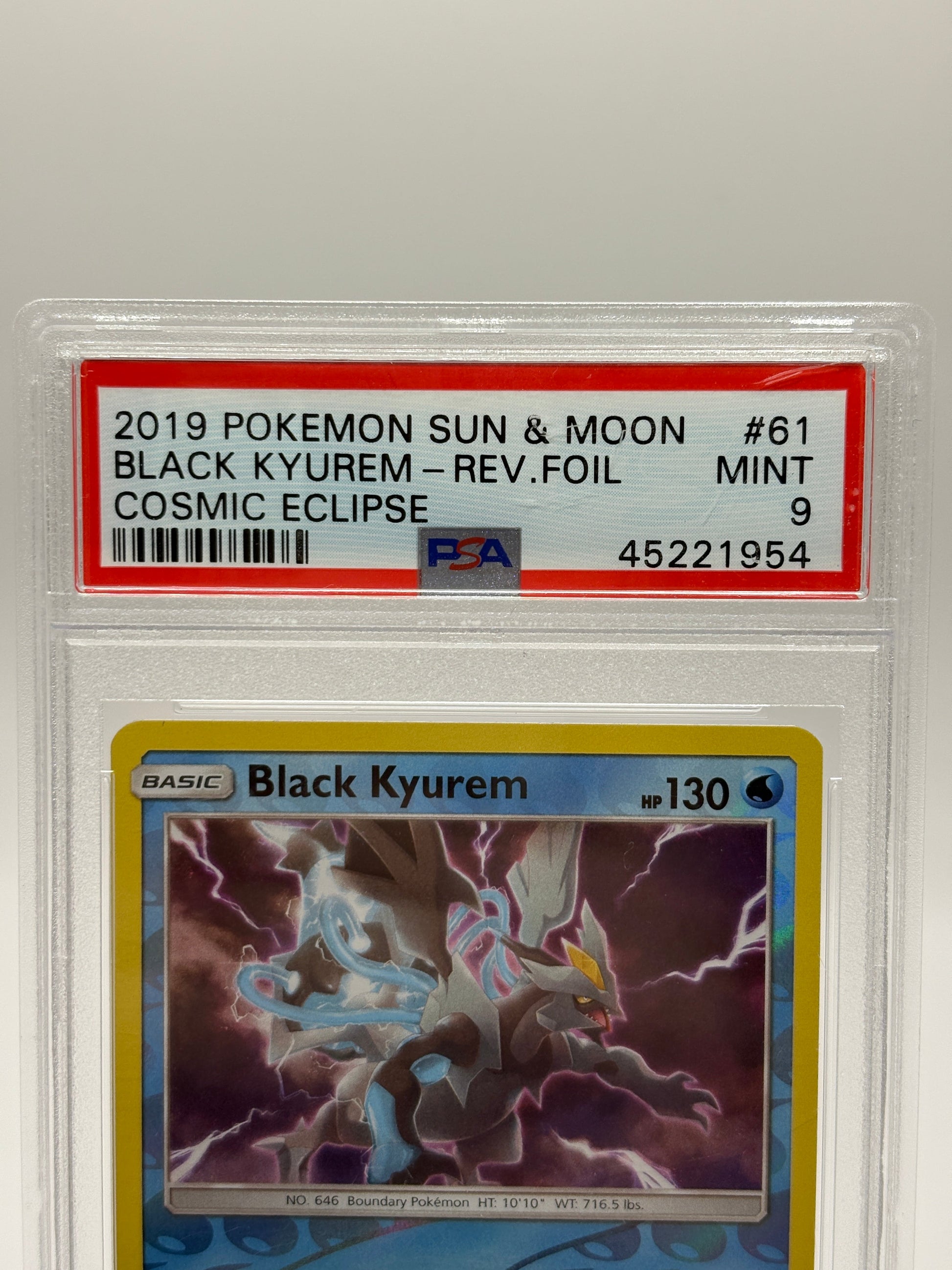 Pokemon TCG Cosmic Eclipse - Black Kyurem 61/236 Reverse Holo PSA 9 FRENLY BRICKS - Open 7 Days