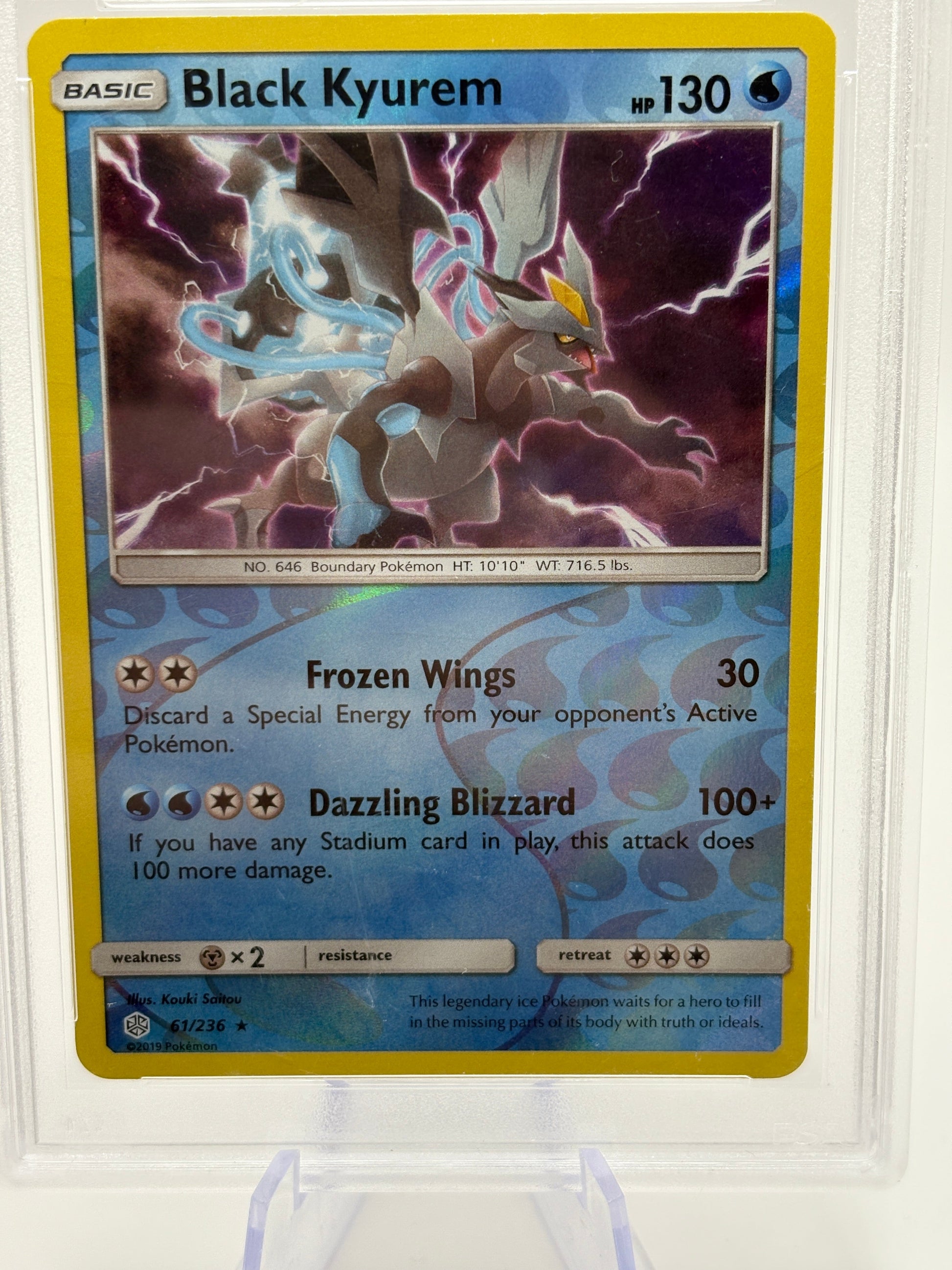Pokemon TCG Cosmic Eclipse - Black Kyurem 61/236 Reverse Holo PSA 9 FRENLY BRICKS - Open 7 Days