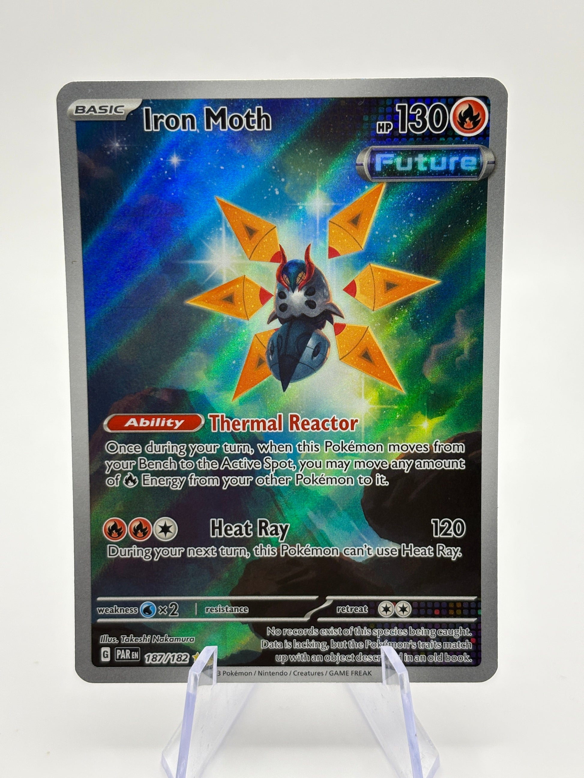 Pokemon TCG Paradox Rift - Iron Moth 187/182 Illustration Rare NM FRENLY BRICKS - Open 7 Days
