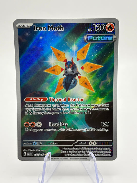 Pokemon TCG Paradox Rift - Iron Moth 187/182 Illustration Rare NM FRENLY BRICKS - Open 7 Days
