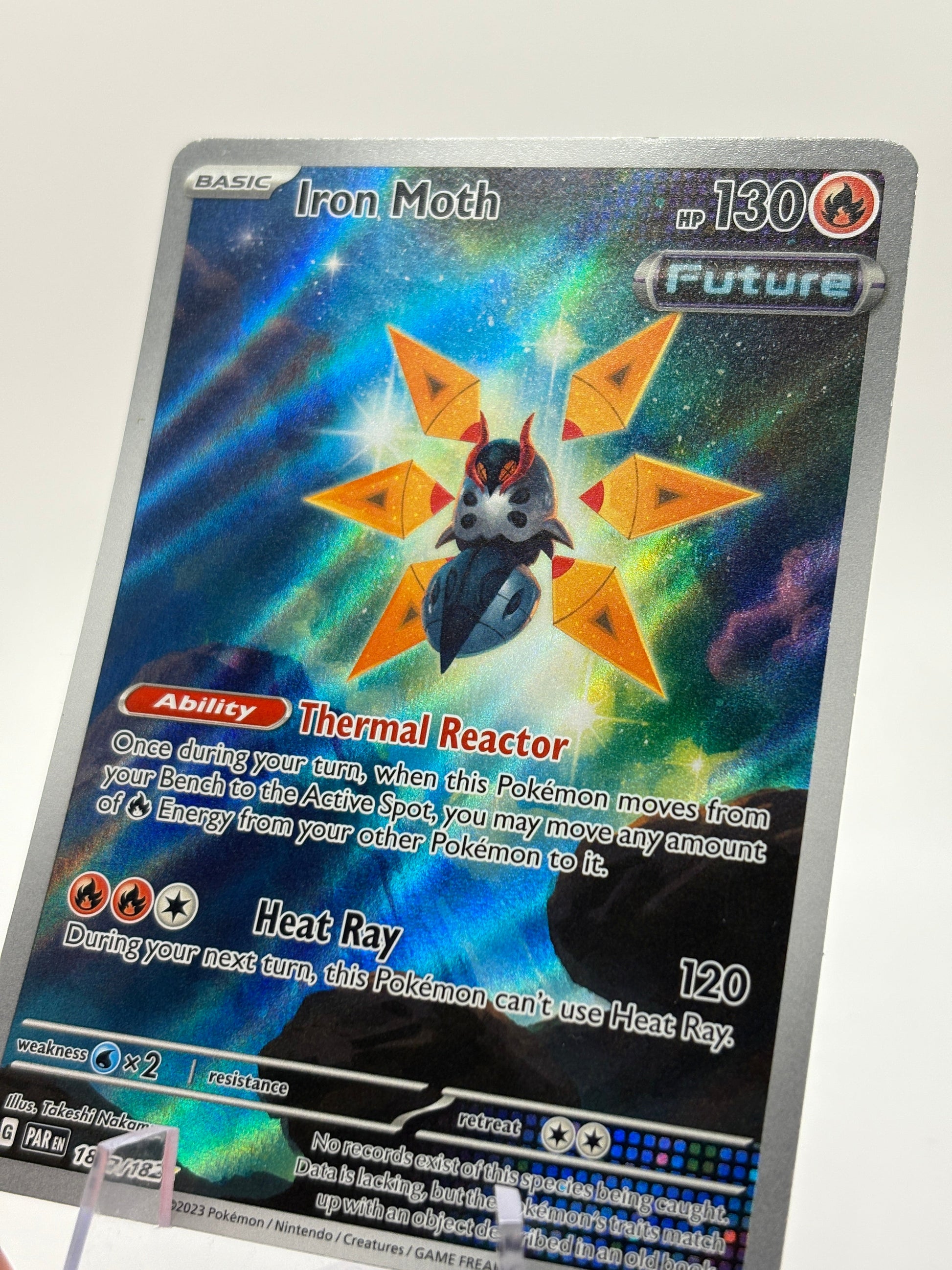 Pokemon TCG Paradox Rift - Iron Moth 187/182 Illustration Rare NM FRENLY BRICKS - Open 7 Days