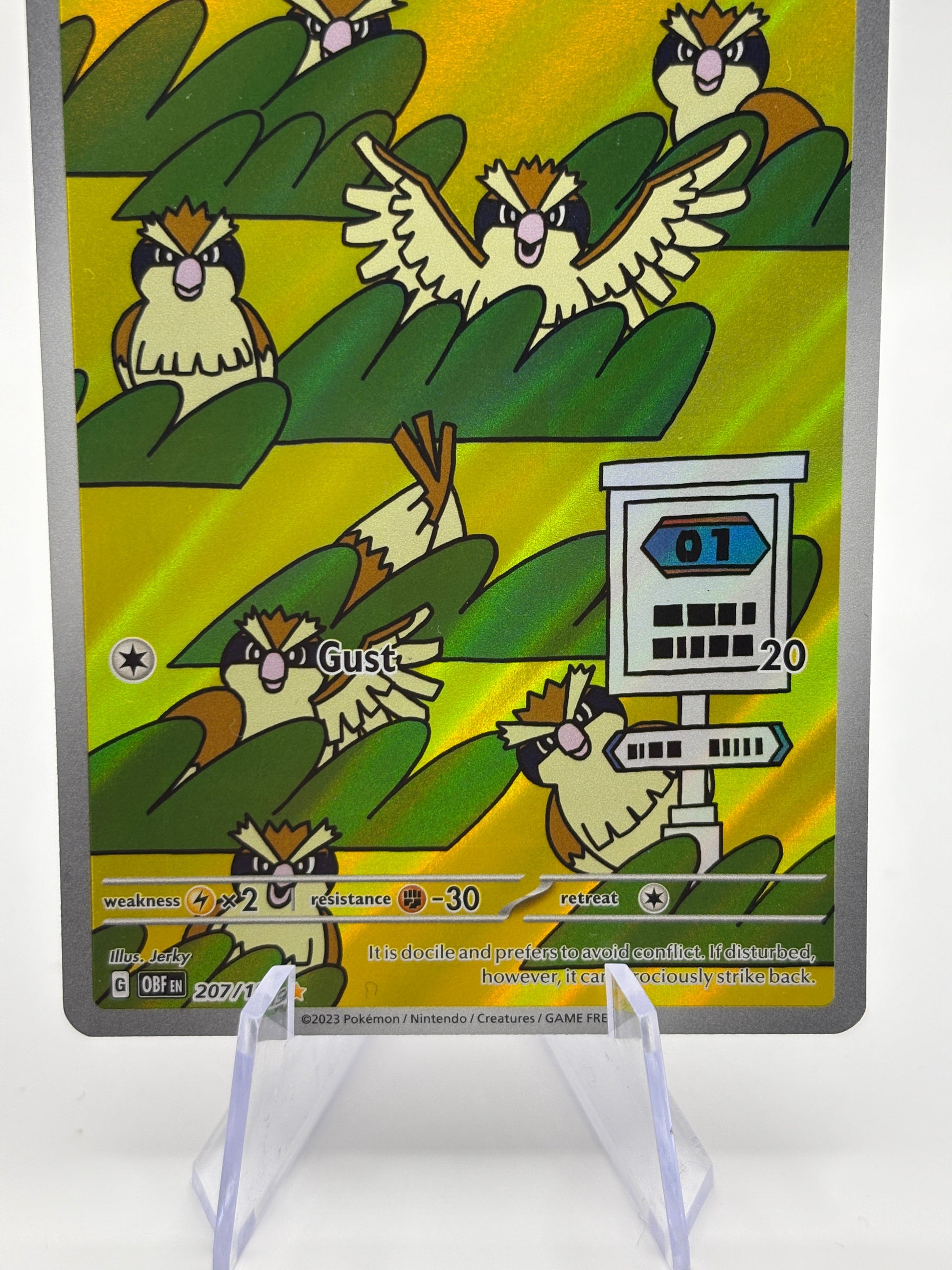 Pokemon TCG Obsidian Flames - Pidgey 207/197 Illustration Rare LP FRENLY BRICKS - Open 7 Days