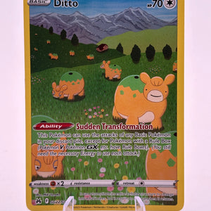Pokemon TCG Crown Zenith - Ditto GG22/GG70 Full Art Rare LP FRENLY BRICKS - Open 7 Days