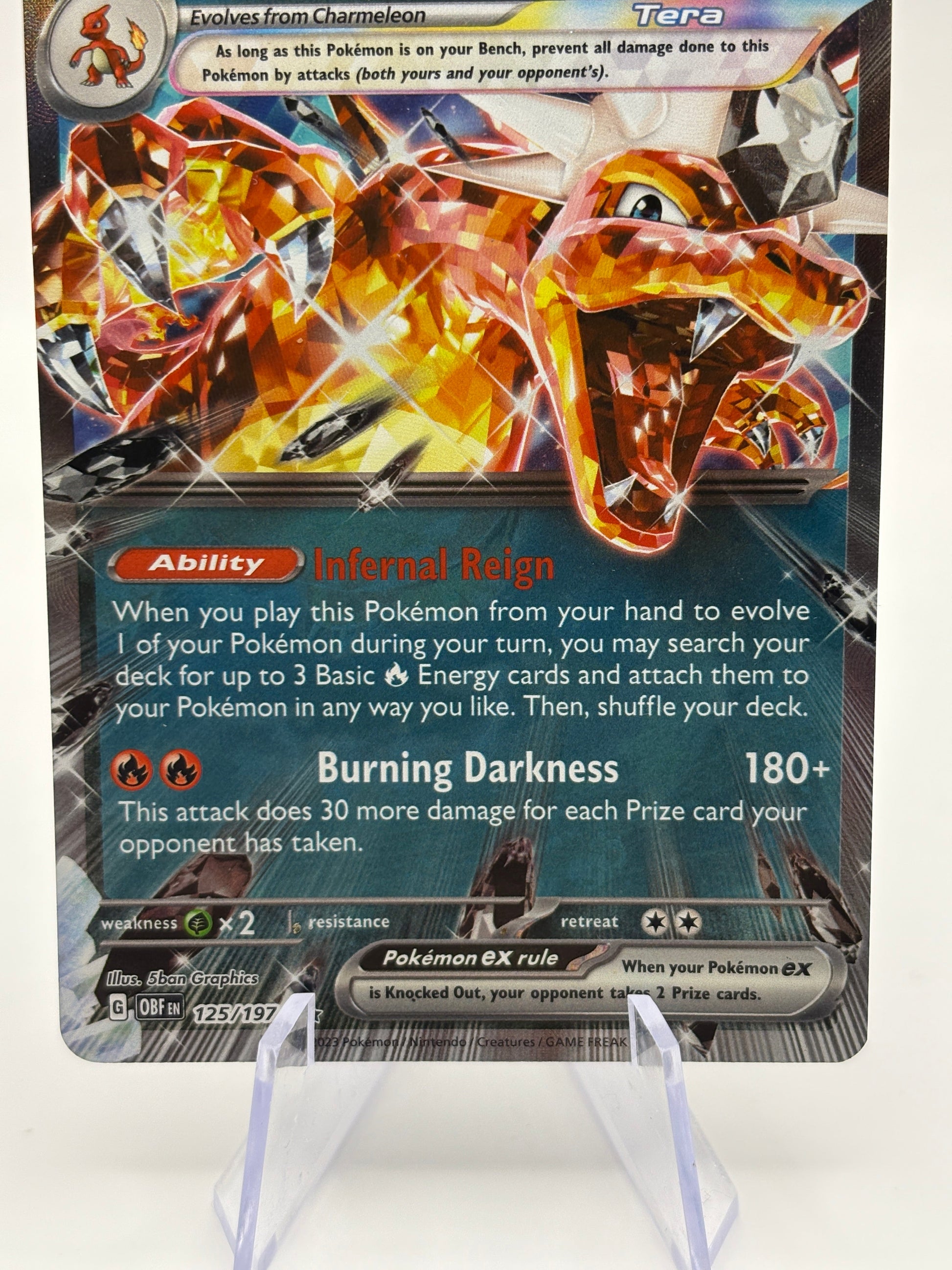 Pokemon TCG Obsidian Flames - Charizard EX 125/197 MP FRENLY BRICKS - Open 7 Days