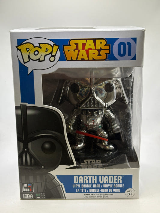 Funko POP! Star Wars #01 Darth Vader Vinyl Bobble-Head Chrome