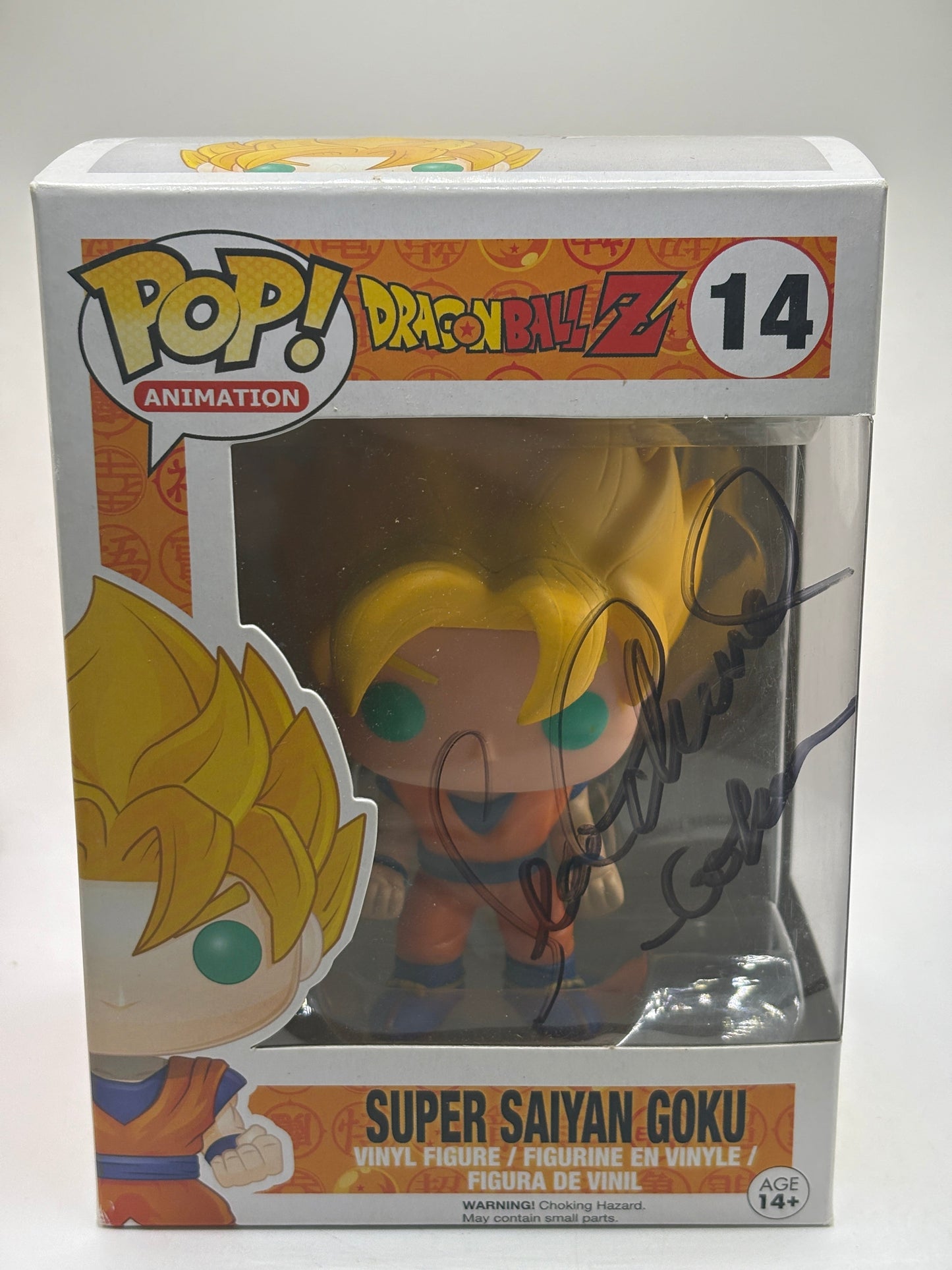 Funko POP! Animation Dragon Ball Z #14 Super Saiyan Goku Signed Sean No COA FRENLY BRICKS - Open 7 Days
