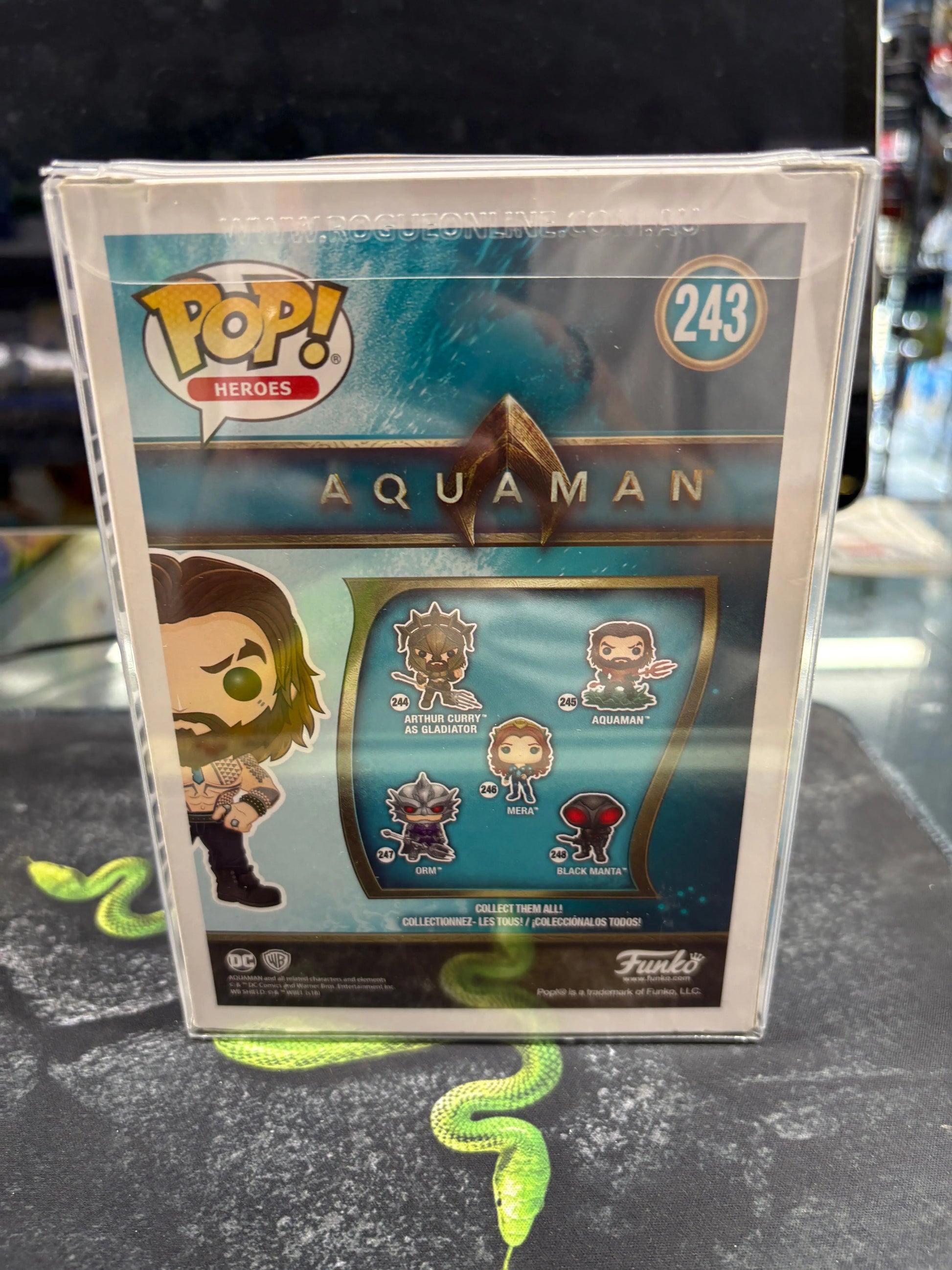 Funko Pop Aquaman Arthur Curry #243 NYCC Jason Momoa Signed Autographed No COA FRENLY BRICKS - Open 7 Days