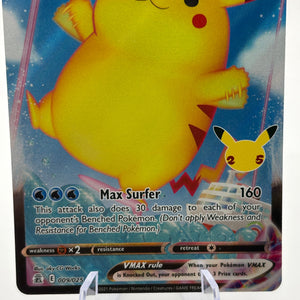 Pokemon TCG Celebrations - Surfing Pikachu VMAX 009/025 Full Art NM FRENLY BRICKS - Open 7 Days