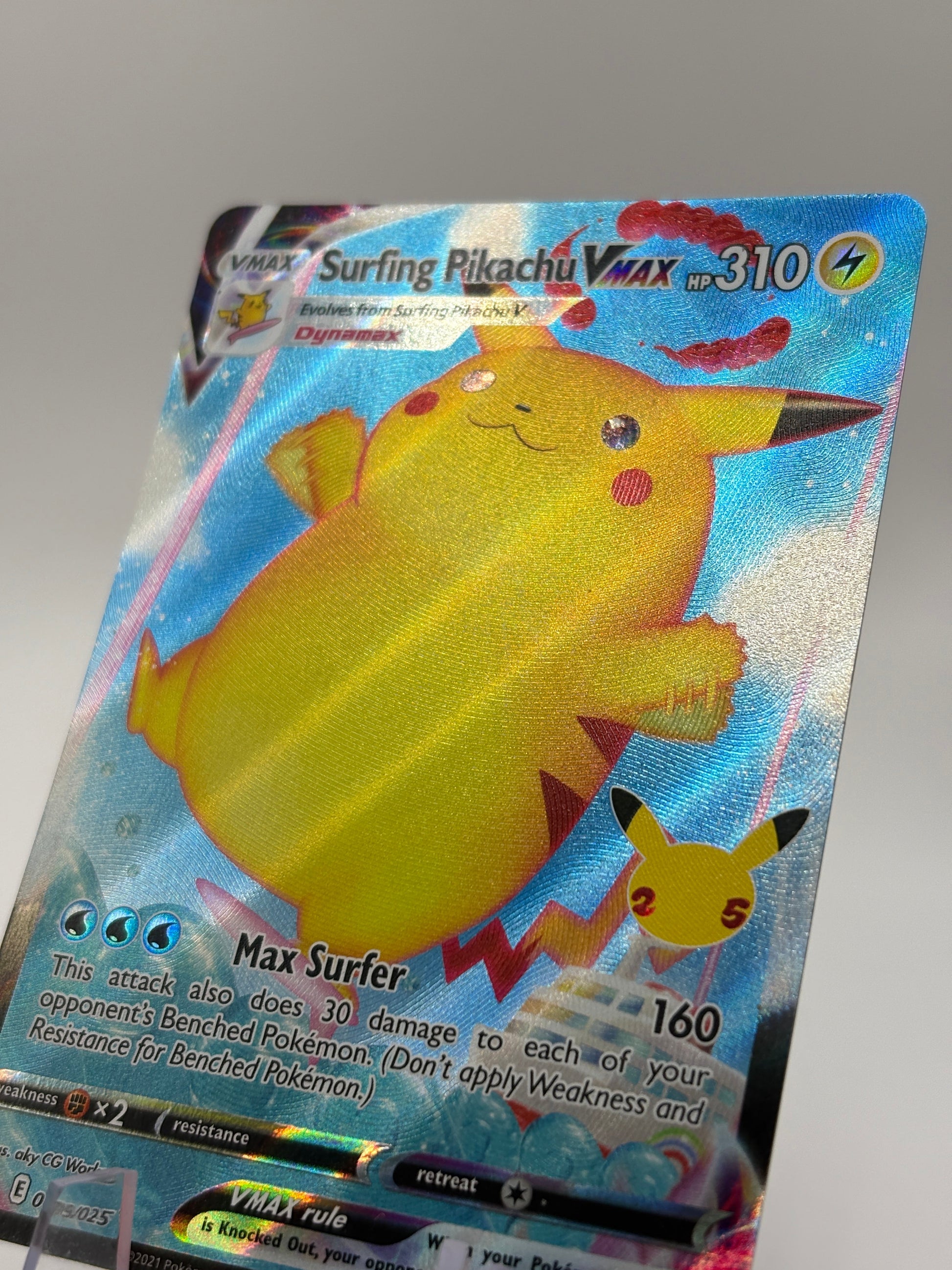 Pokemon TCG Celebrations - Surfing Pikachu VMAX 009/025 Full Art NM FRENLY BRICKS - Open 7 Days