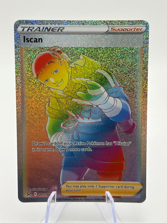 Pokemon TCG Lost Origin - Iscan 207/196 Rainbow Full Art LP FRENLY BRICKS - Open 7 Days