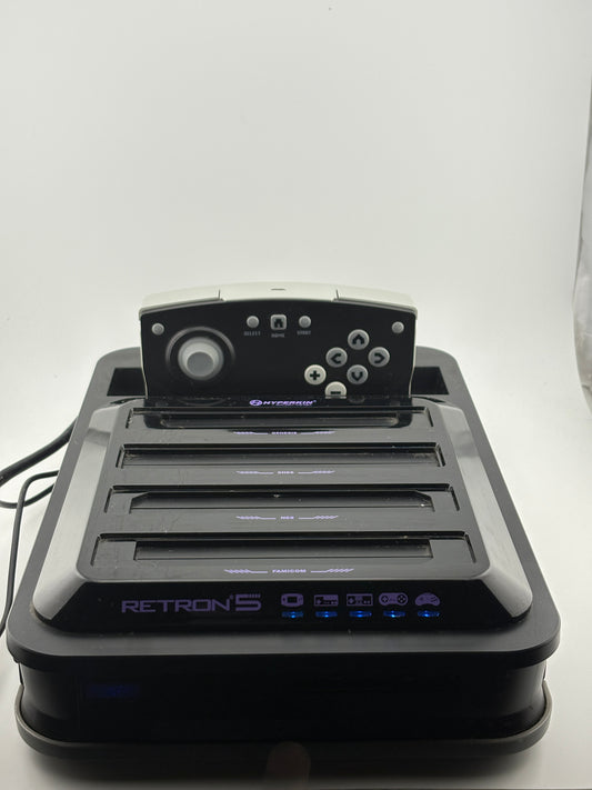 Retron 5 Hyperkin Video Game Comsole with Chords & Controller (Power Tested Turns on)
