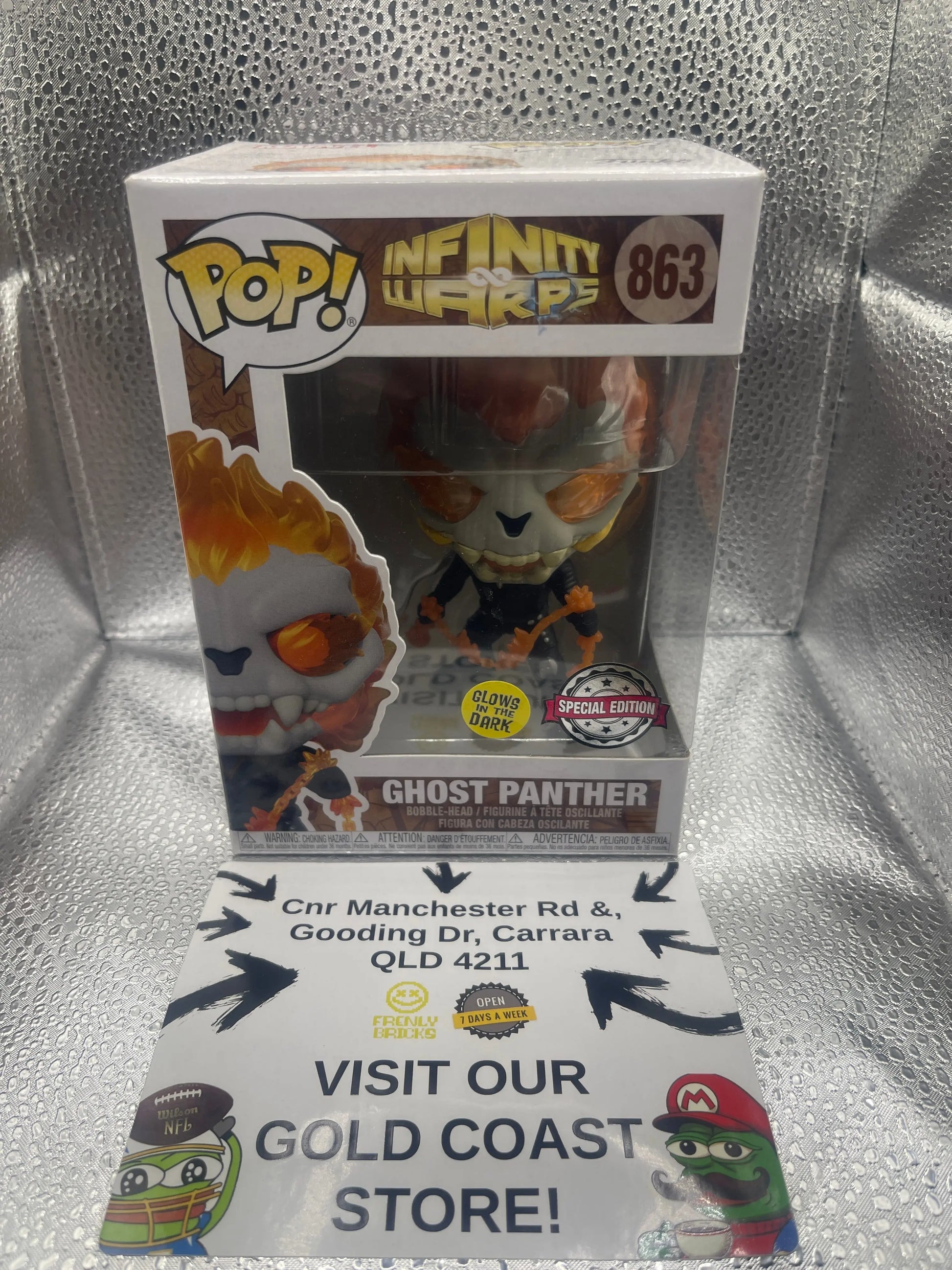Funko Pop Bobblehead #860 Infinity Warps Marvel Ghost Panther FRENLY BRICKS - Open 7 Days