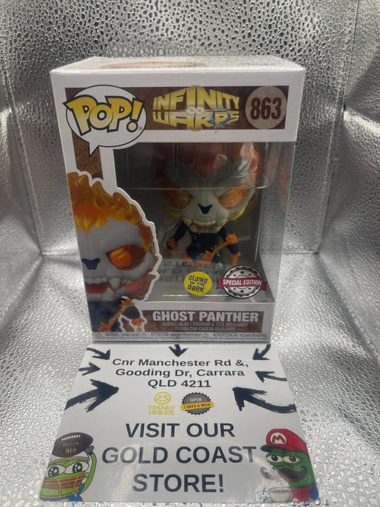 Funko Pop Bobblehead #860 Infinity Warps Marvel Ghost Panther FRENLY BRICKS - Open 7 Days