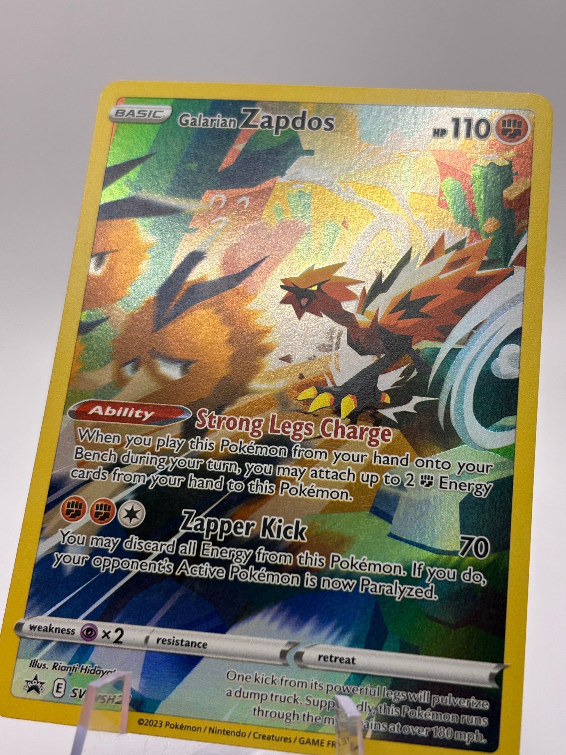 Pokemon TCG SWSH Promos - Galarian Zapdos SWSH283 Full Art Promo LP FRENLY BRICKS - Open 7 Days